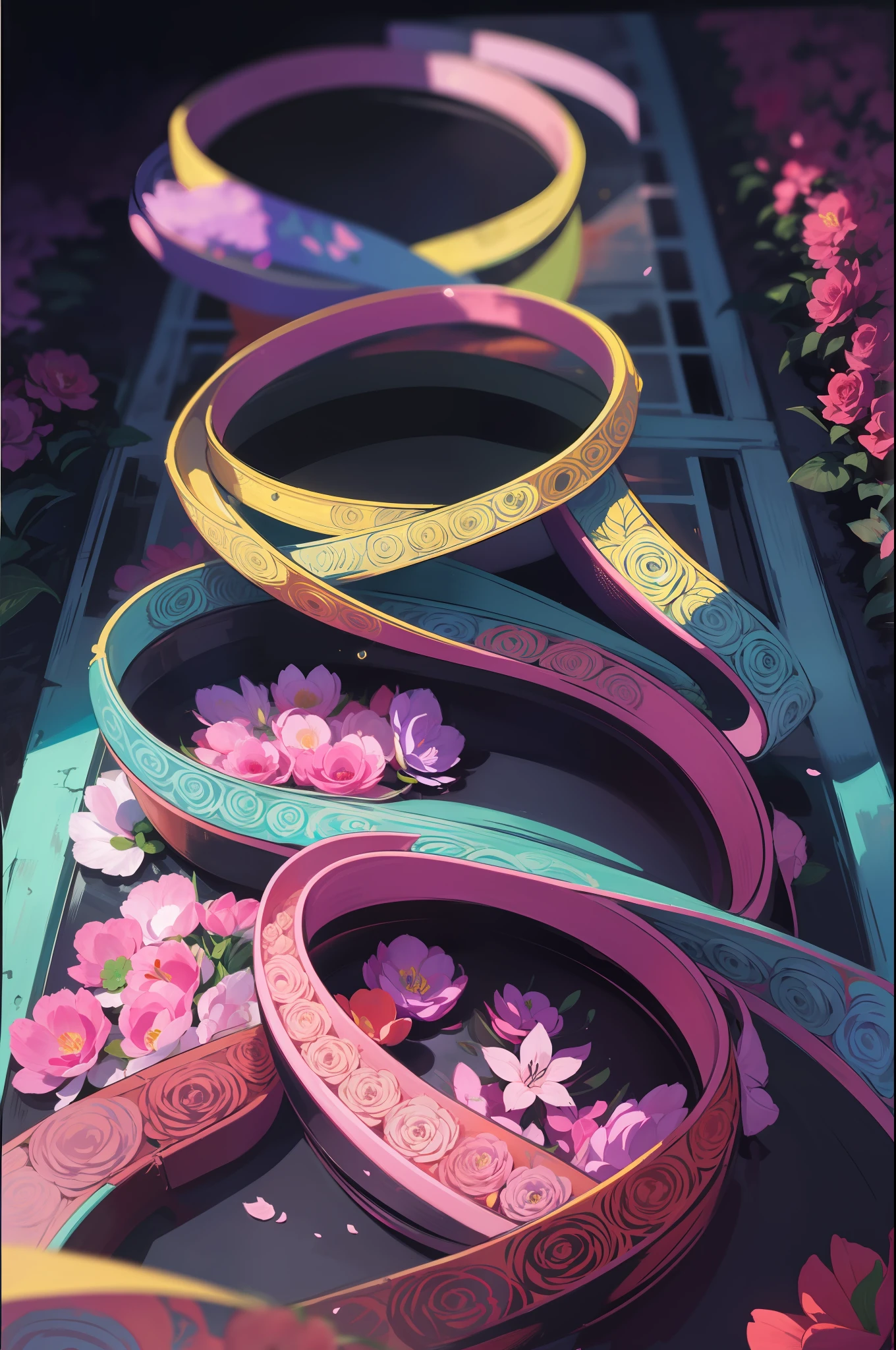 Masterpeace, BestQuality, 1 женщина, 28 лет, (floral panties), auto, Bright colors, Volumetric Lighting, best shadows, Shallow Depth of Field, (Top quality, amazing details: 1,25), Brilliant Colorful Paintings, nature, bower, Succulents, Roses, Lily, Peonies, fern, Palma, fancy, magic, flicker, Glare, neon garland, 8k