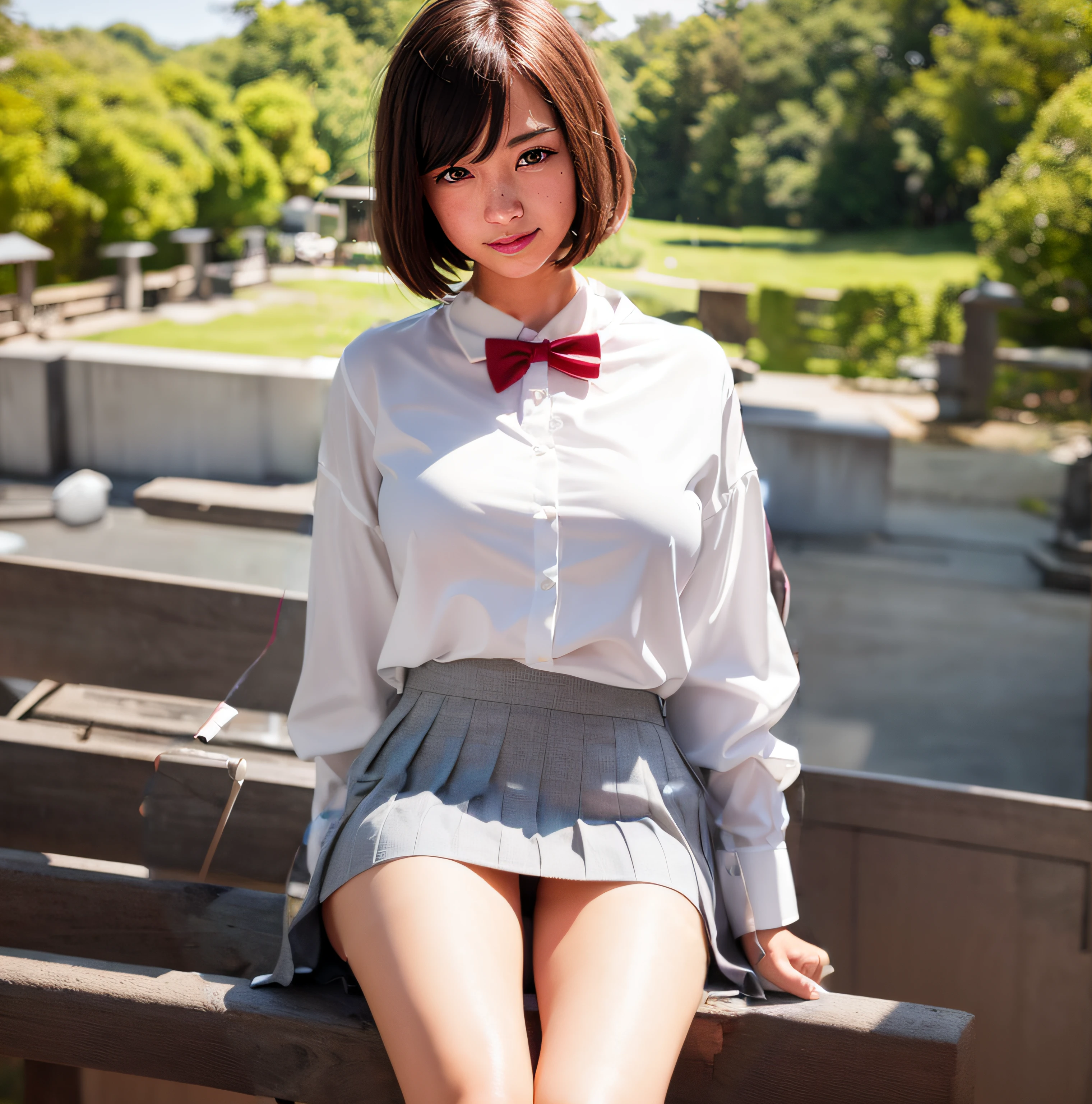 gray pleated skirt