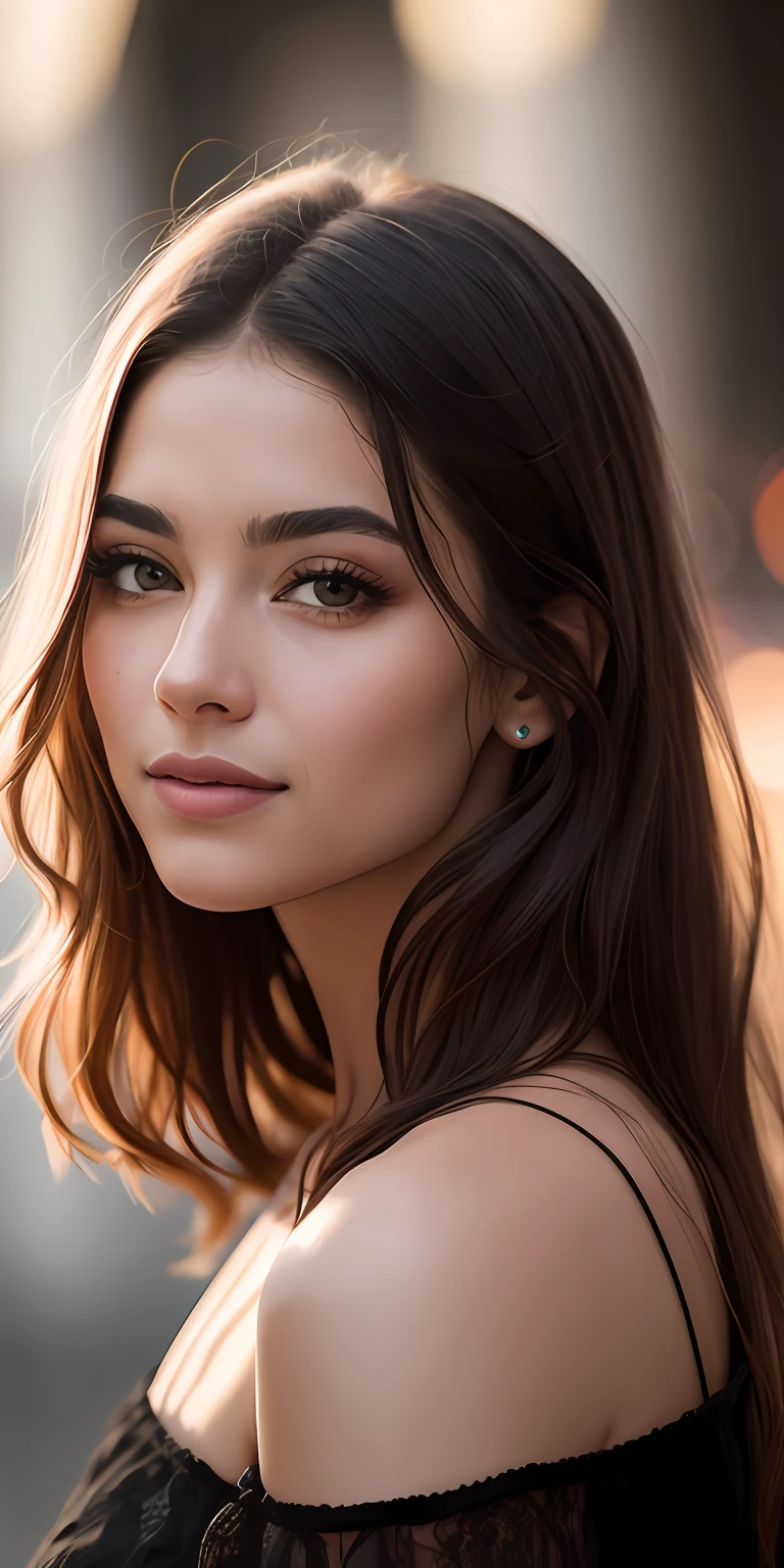 Apresento Amara, a stunning Swedish university student, com um close detalhado em seu rosto. Ela tem uma pele incrivelmente realista, uma obra-prima de fotorrealismo, which is detailed, texturizada e hiper-realista. You can practically feel the softness of your skin just by looking at it.
Os raios do sol de final de tarde caem sobre o seu rosto, creating dramatic lighting that further enhances the texture of your skin. Your high cheekbones are lit up, destacando-if against the evening sky.
Amara's eyes are a deep, mesmerizing blue, radiating a warmth that is both inviting and mysterious. Seu longo cabelo loiro cai suavemente ao redor do rosto, enquadrando-a e acentuando sua beleza.
Her lips have a natural pinkish hue, em contraste com a sua pele clara. They are hunched over in a subtle smile, dando a ela uma aura de tranquilidade e alegria.
Este close do rosto de Amara é uma imagem de alta resolução 8K HD, com alto contraste que acentua ainda mais cada detalhe. The quality is the best possible, Revealing every little detail in ultra high resolution. The image looks like a raw, crisp photo, tirada com uma Nikon D850, imbuída com as ricas cores da Kodak Portra 400.
Resumindo, this close-up of Amara's face is a sight to admire, um estudo detalhado de textura e luz, destacando todos os aspectos de sua beleza natural. It's a work-prima de arte digital fotorrealista, displaying the current trend on the Artstation platform.