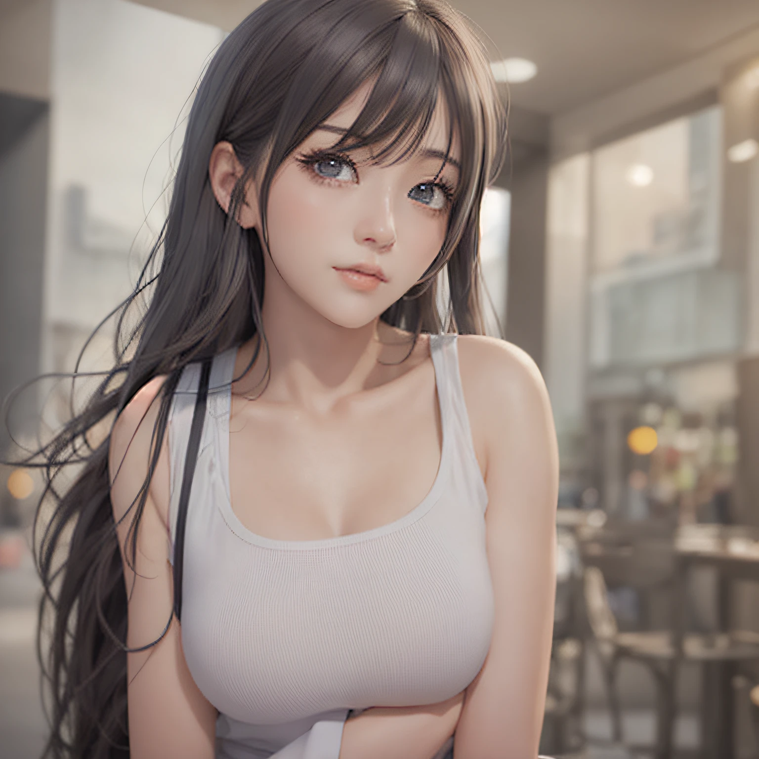 anime girl with long black hair talking on a cell phone, Smooth anime cg art, realistic anime 3 d style, photorealistic anime girl render, realistic anime artstyle, detailed digital anime art, Digital Anime Illustration, Realistic Young Anime Girl, anime girl detailed portrait, digital-anime art, artwork in the style of guweiz, realistic anime artstyle, kawaii realistic portrait