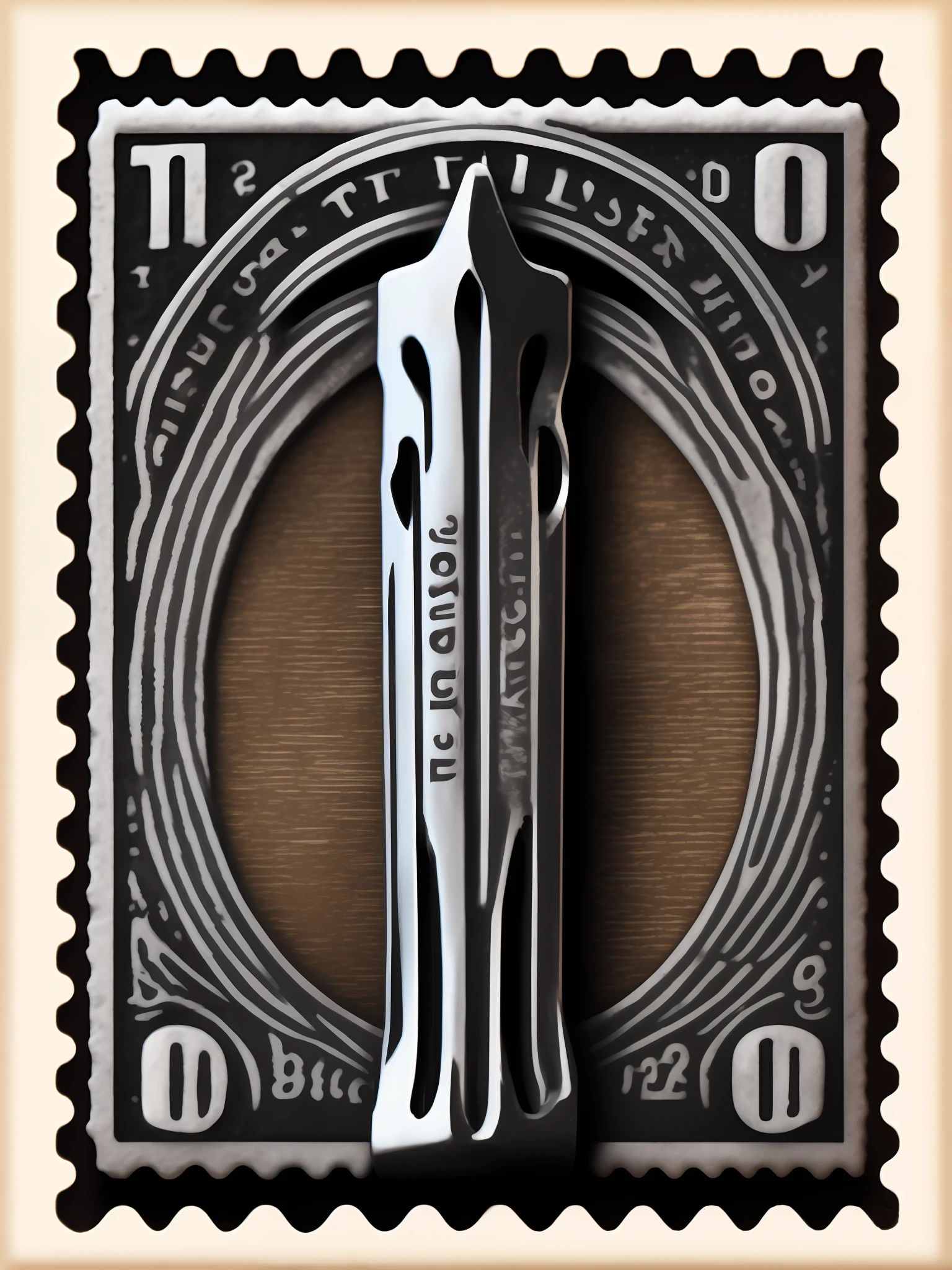 Ultra-detailed aluminum tuning fork(tuning fork)Stamp items, renaissance era, rpg item, dnd item, long brush strokes, cgi art, DND, vivid, long brush strokes, master masterpiece, Medium Shot, 35mm lens, sharp focus, 4k, 8k, HDR
