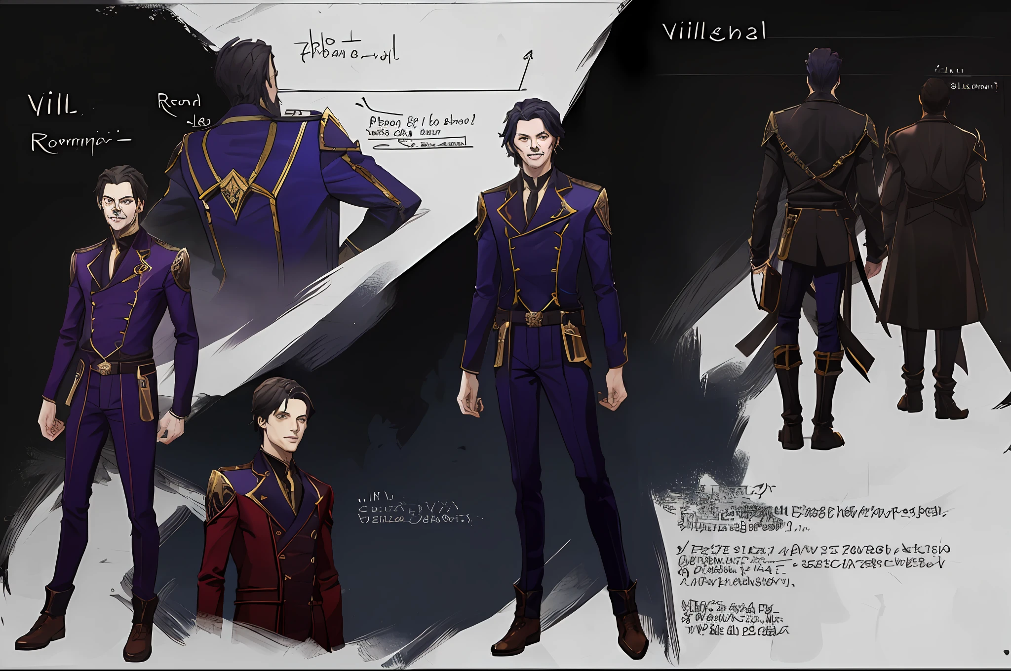 (CHARACTERSHEET:1) (MULTIPLE VIEWS FULL BODY UPPER BODY REFERENCE SHEET:1) (A male character that was mistaken as a Villain and Got a Redemption:1.3),"The Mistaken Fear"