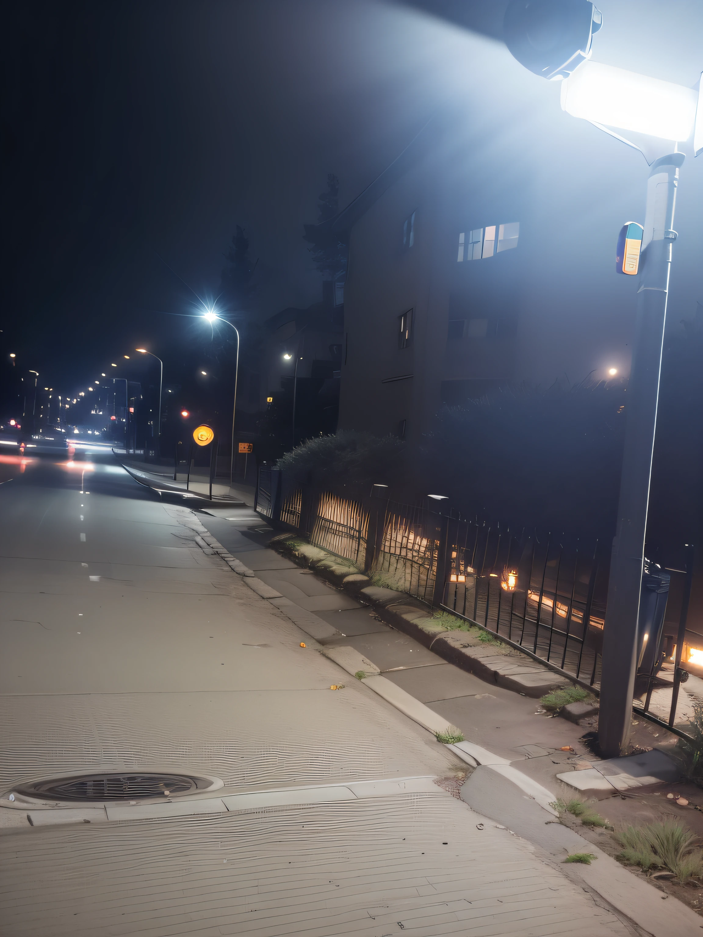 Remove the street lights in the picture --auto