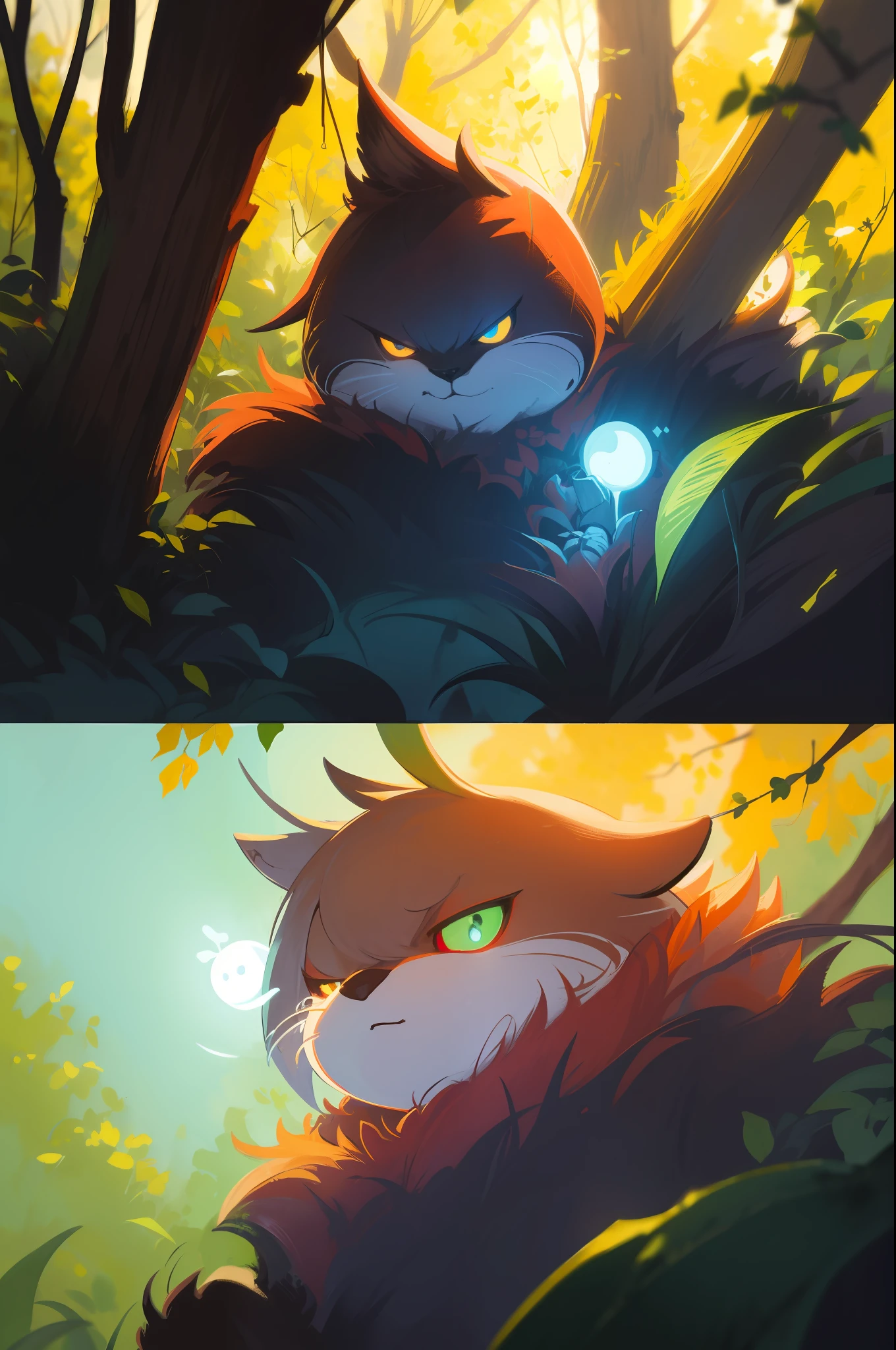 Masterpeace, BestQuality, machine, in the woods, auto, auto, Bright colors, volume lighting, best shadows, Shallow Depth of Field, (Top quality, amazing details: 1,25), Brilliant Colorful Paintings, fancy, magic, flicker, Glare, neon garland, 8k