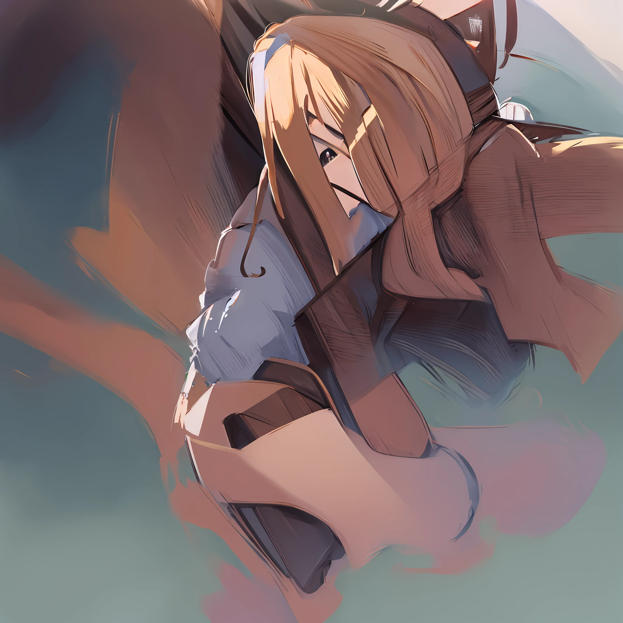 masterpeace, BestQuality, High resolution, 1girl, bara, hayasaka ai, blue scrunchie, side ponytail, Haircut, Blue-eyed, Blonde, Headdress, Chest, School Uniforms, Collar shirt, Hairscrunchie, Waist clothes, Bangs, Black socks, Black vest, slong hair, Long sleeves, cardigan, sidelocks, knee highs, dress shirt, Necklace, collarbone, Black dress, jewelry, sweater, cowboy shots, Standing,Naked,Visible breasts,Pelvis wide,nudity,Undressed,visible