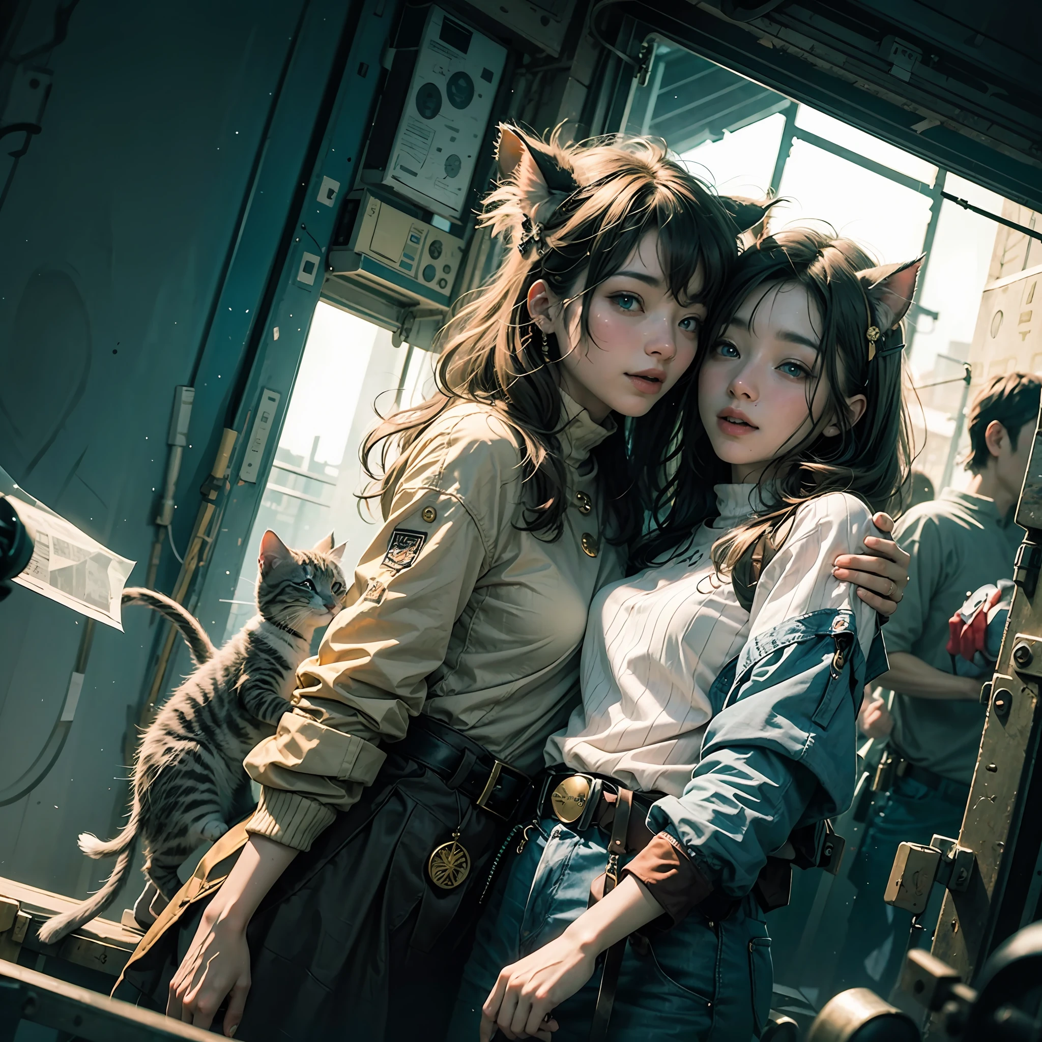 Kittens、The gold、Dream Story、high picture quality、8k --auto