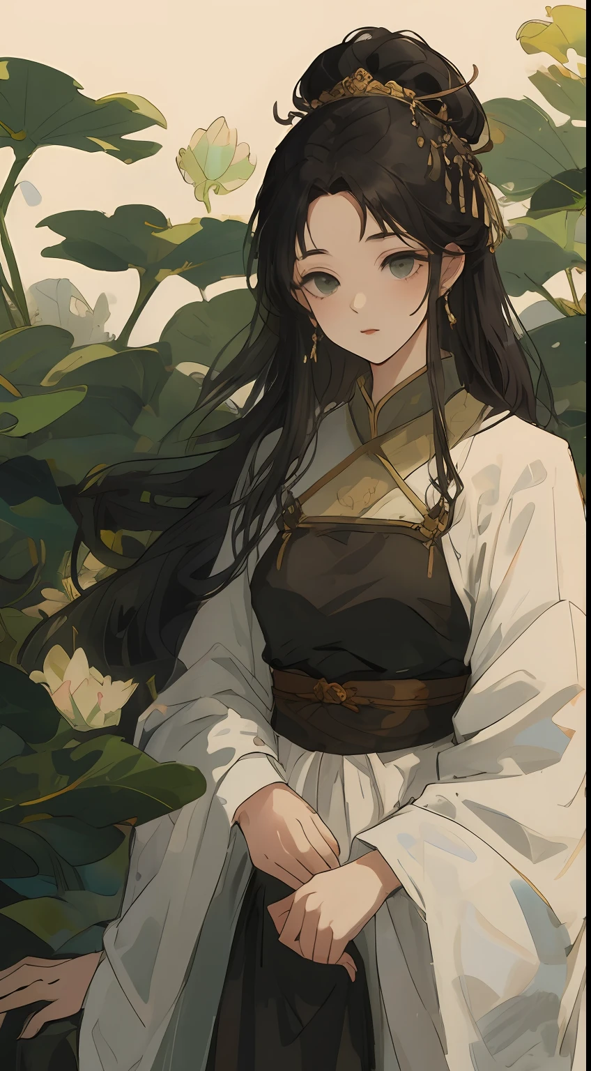 A Girl， Ancient Chinese clothing， total body， sunrays， Clear face， clean white background，fior，yun， master masterpiece， super-detail， epic composition， UHQ， high quallity， extremely detailed， official arts， 制服 8k 壁纸， super-detail， 32k