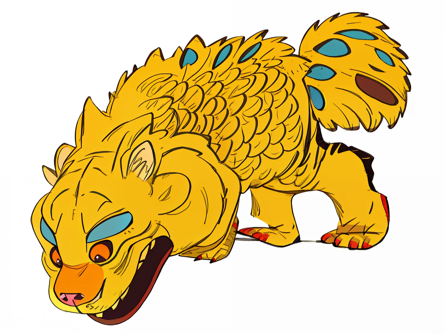 Round feet,Colored nails,Big round and cute head,Round body,The head is cute