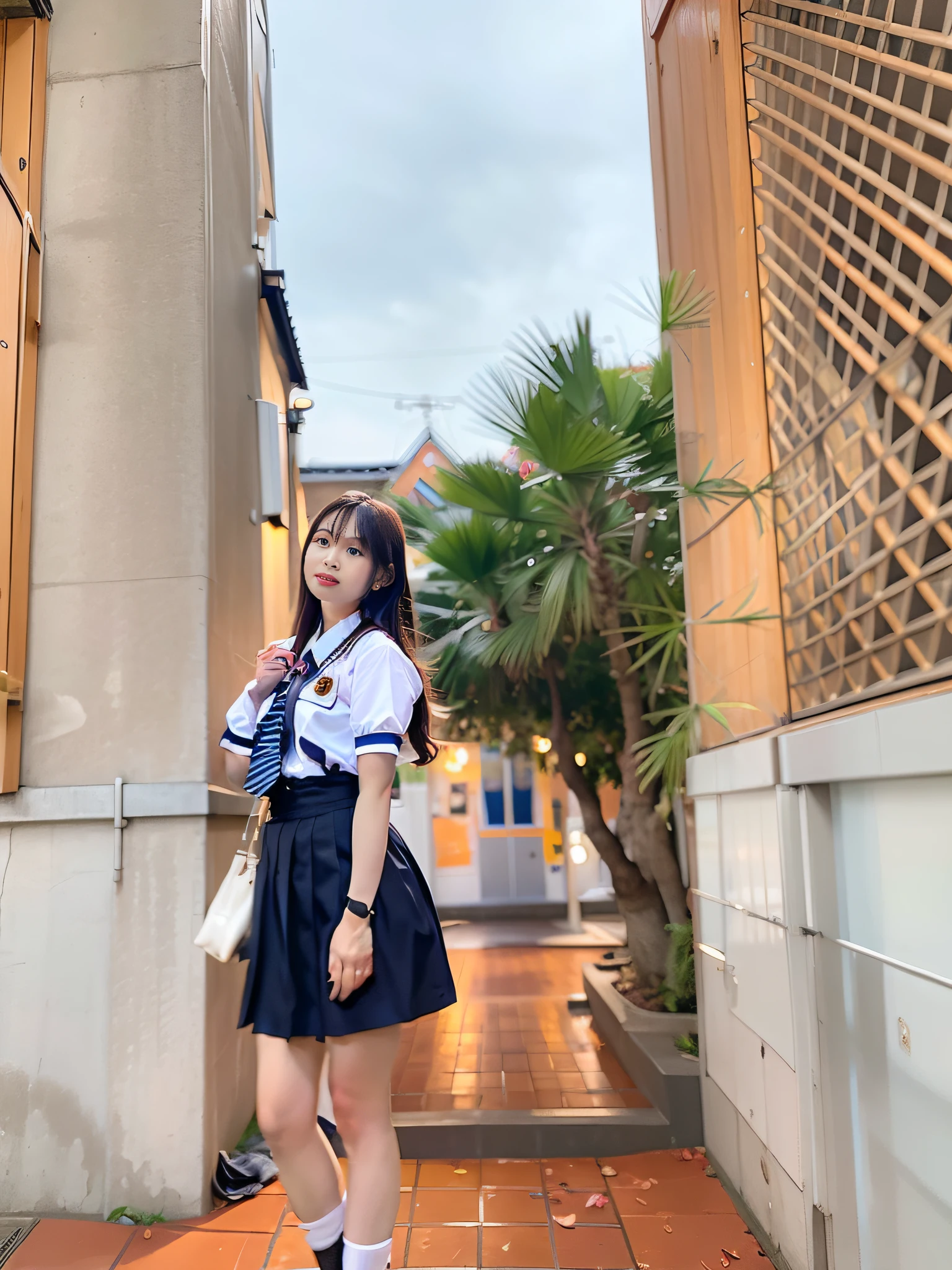 Exquisite facial features ,Beautiful Pupils stood a woman in front of the door,Wearing a blue dress, Japanese girl school uniform, wearing Japanese school uniform, loose coat collar sailor uniform, Japan School Uniform, Girl in Uniform, wearing a school soccer uniform, wearing a school soccer uniform, magical school student uniform, sailor uniform, sakimichan hdri, kantai collection style, taken with canon eos 5 d mark iv