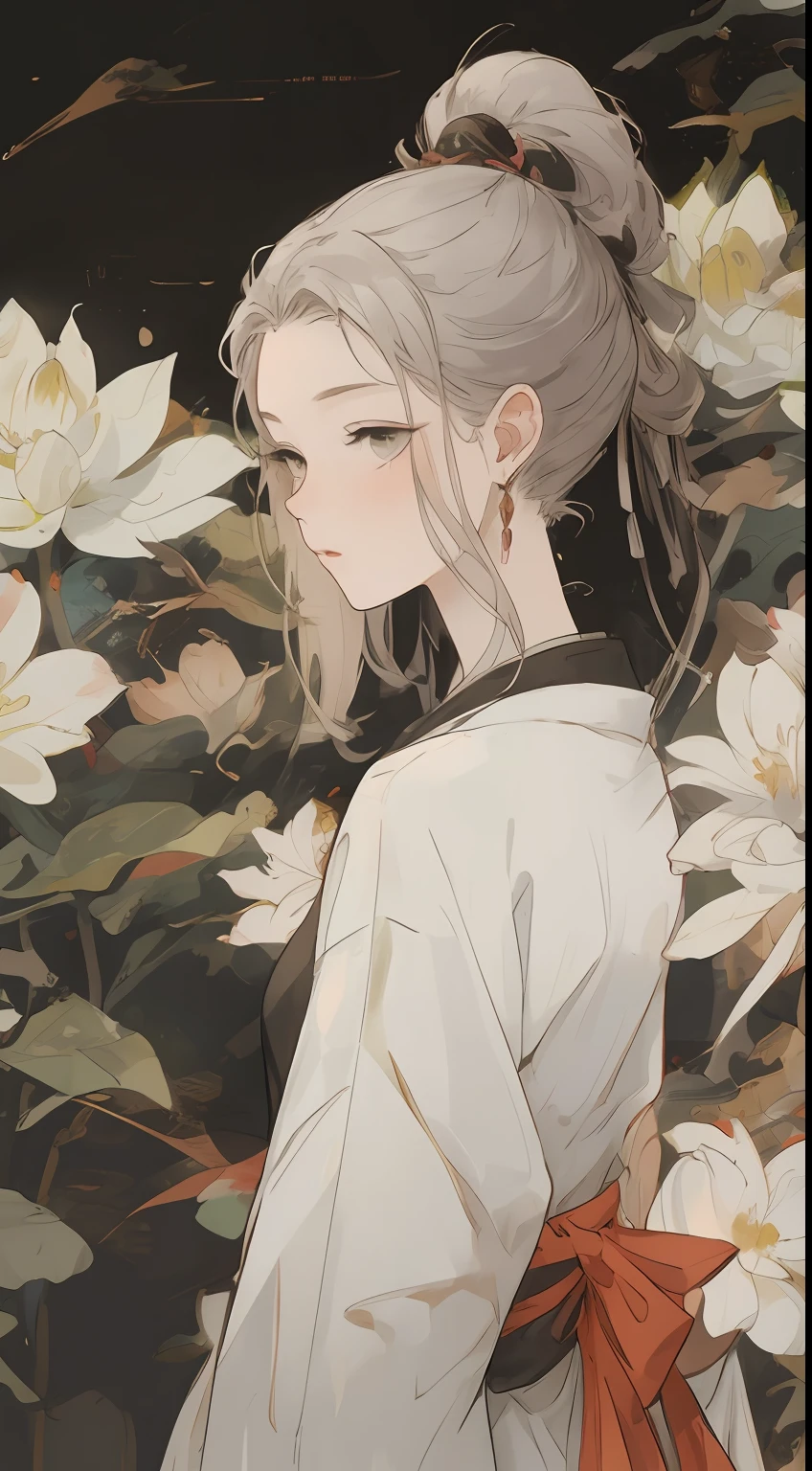 A Girl， Ancient Chinese clothing， total body， sunrays， Clear face， clean white background，fior，yun， master masterpiece， super-detail， epic composition， UHQ， high quallity， extremely detailed， official arts， 制服 8k 壁纸， super-detail， 32k