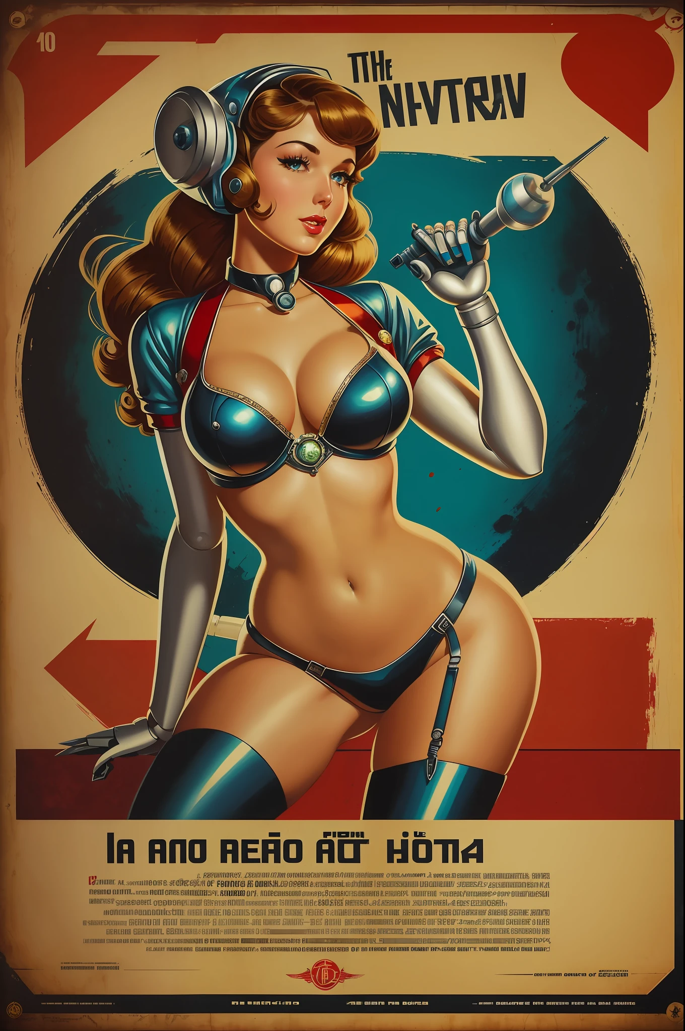 (Tereshkov's robot: 0.7), (plot from the world of Atomic heart, USSR: 1.2), Soviet satirical poster, proletarian, arafed robot girls
pin up, Gil Elvgren style, Artgerm and Gil Elvgren, colorful pin-up art, gill elvgren,
(realist in the style of David Barnett · Newton Hellmuth · Yuri Arkurs ) pin-up, pin-up,
Vintage pin-up, 50 mm