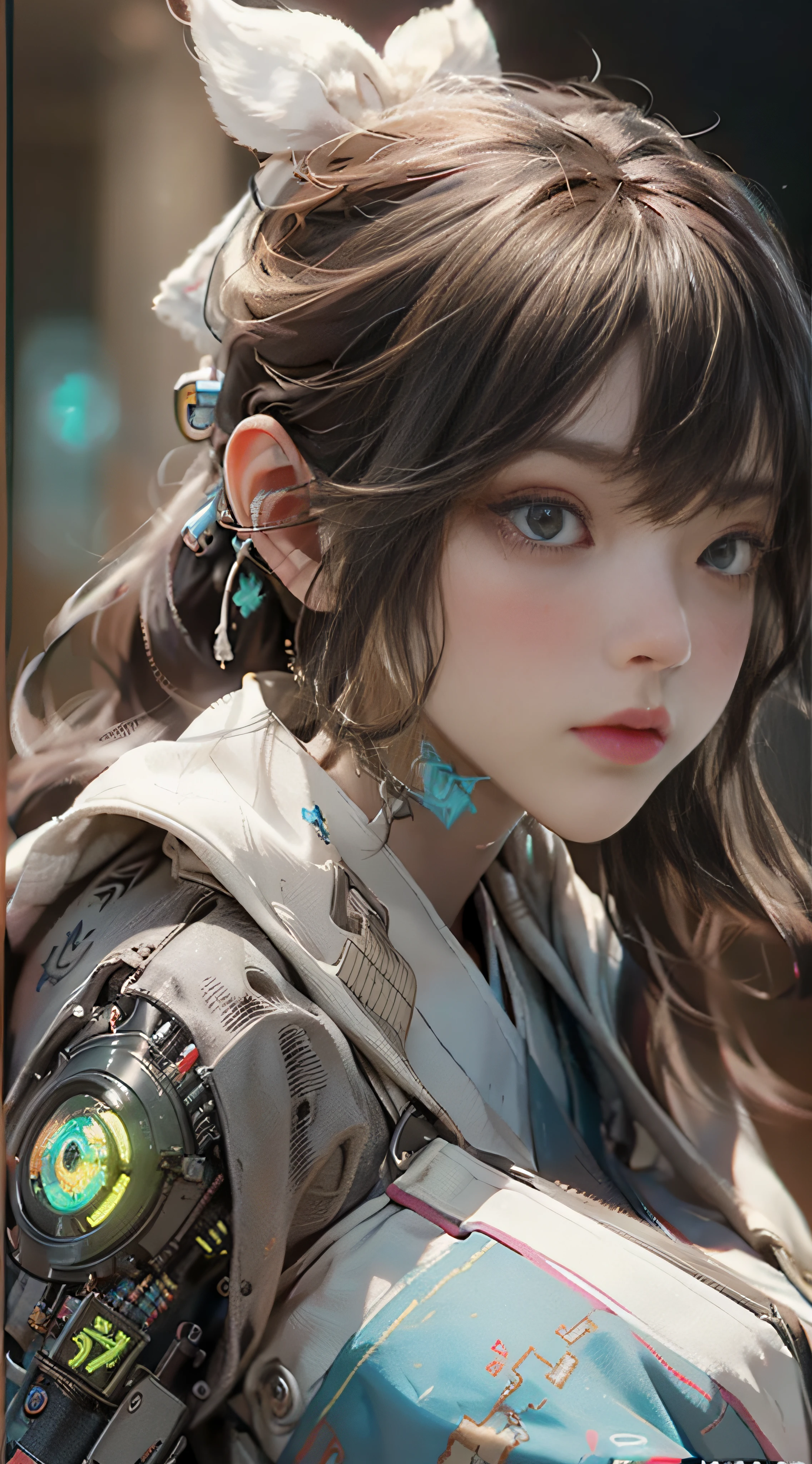 ((best best quality)), ((master masterpiece)), (Detail:1.4), 3D, A beautiful cyberpunk female image,HDR(high dynamic range),Ray Trace,nvidia rtx,The ultra-Resolution,Unreal 5,Subsurface scattering、pbr texturing、Postprocess、Anisotropic Filtering、depth offield、Maximum Clarity and Clarity、multilayer textures、Albedo and Specular map、Surface coloring、Mitsu-Accurate simulation of material interactions、Perfect Scale、octanerendering、Two-colored light、large aperture、low ISO、white balance、Rule of Thirds、8K RAW、Beautiful bright pupils,flowing robe,Fine pupils,Detailed face and eyes,long lashes,Blushlush,voluminous hair,