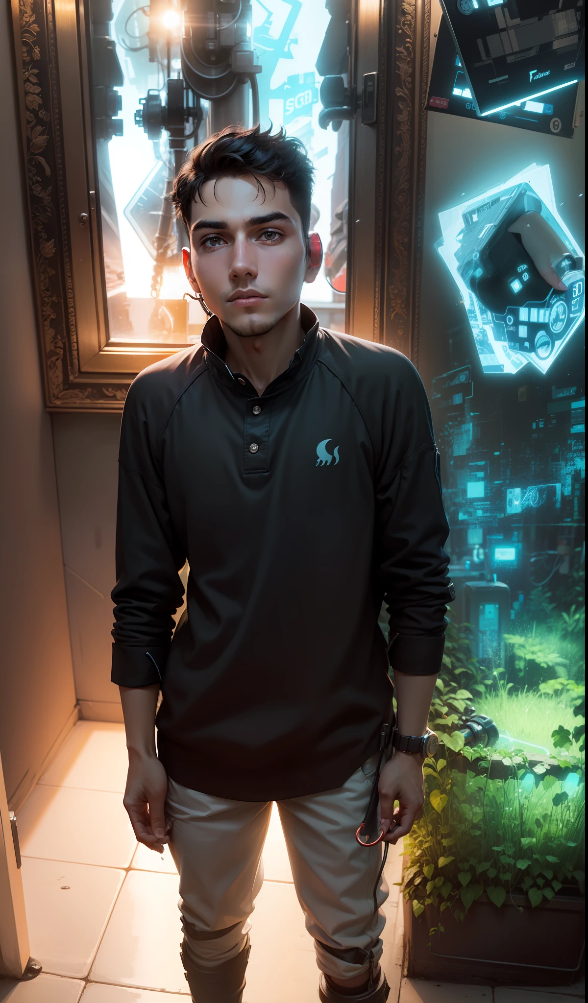 Change background and cyber pump 4K boy beautiful ultra