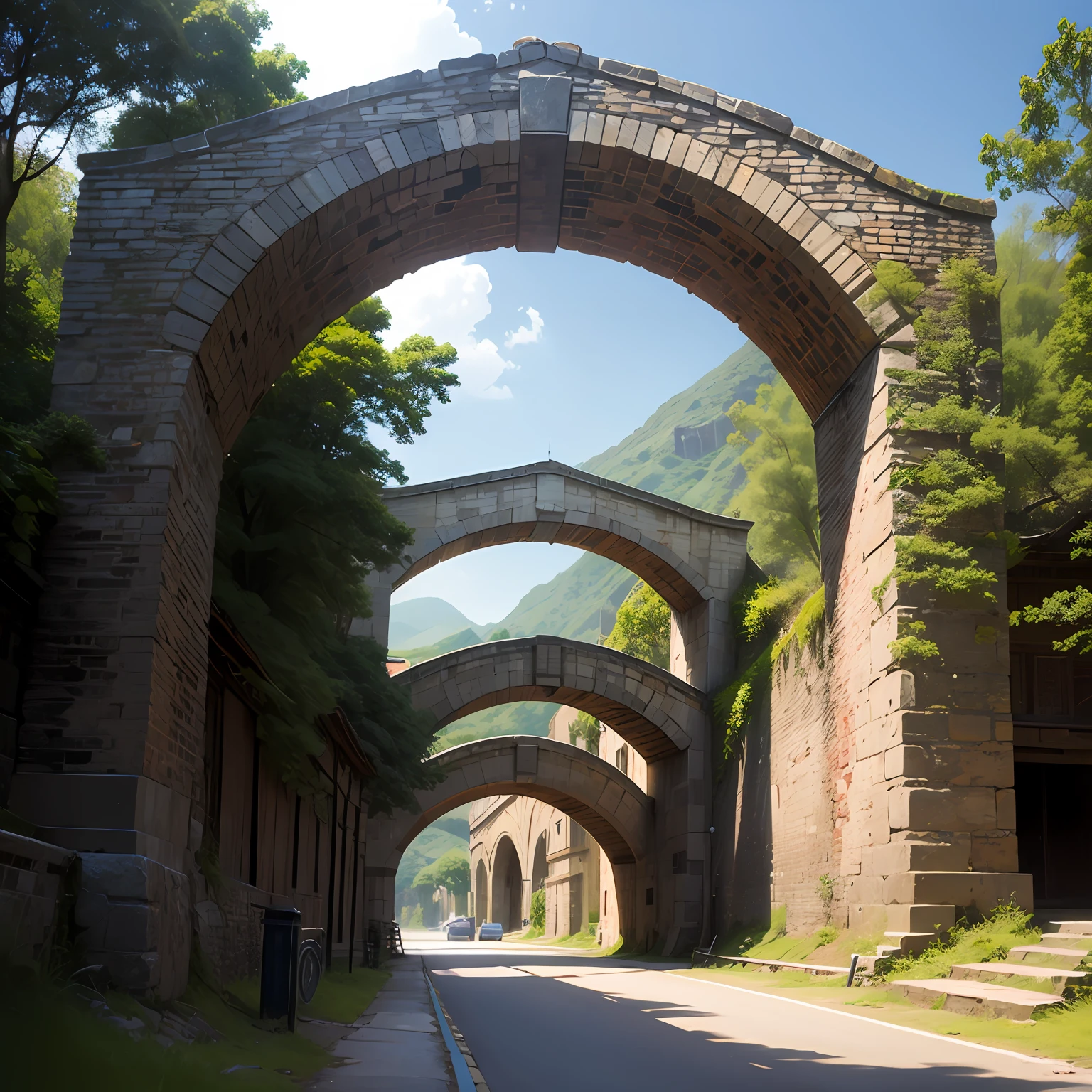 Chinese stone arch bridge --auto