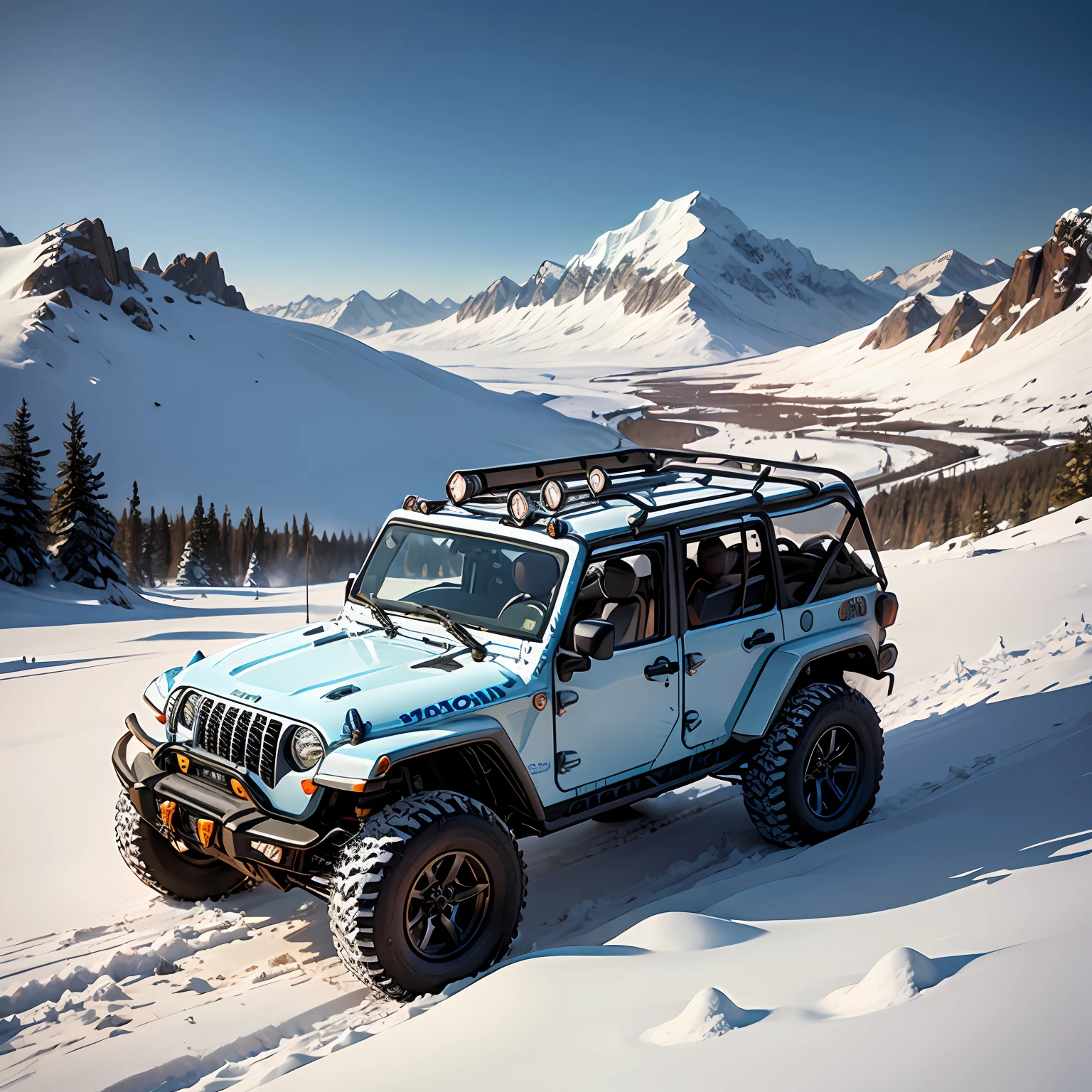 jeep buggy snow snow mountain high resolution near big far small angle --auto
