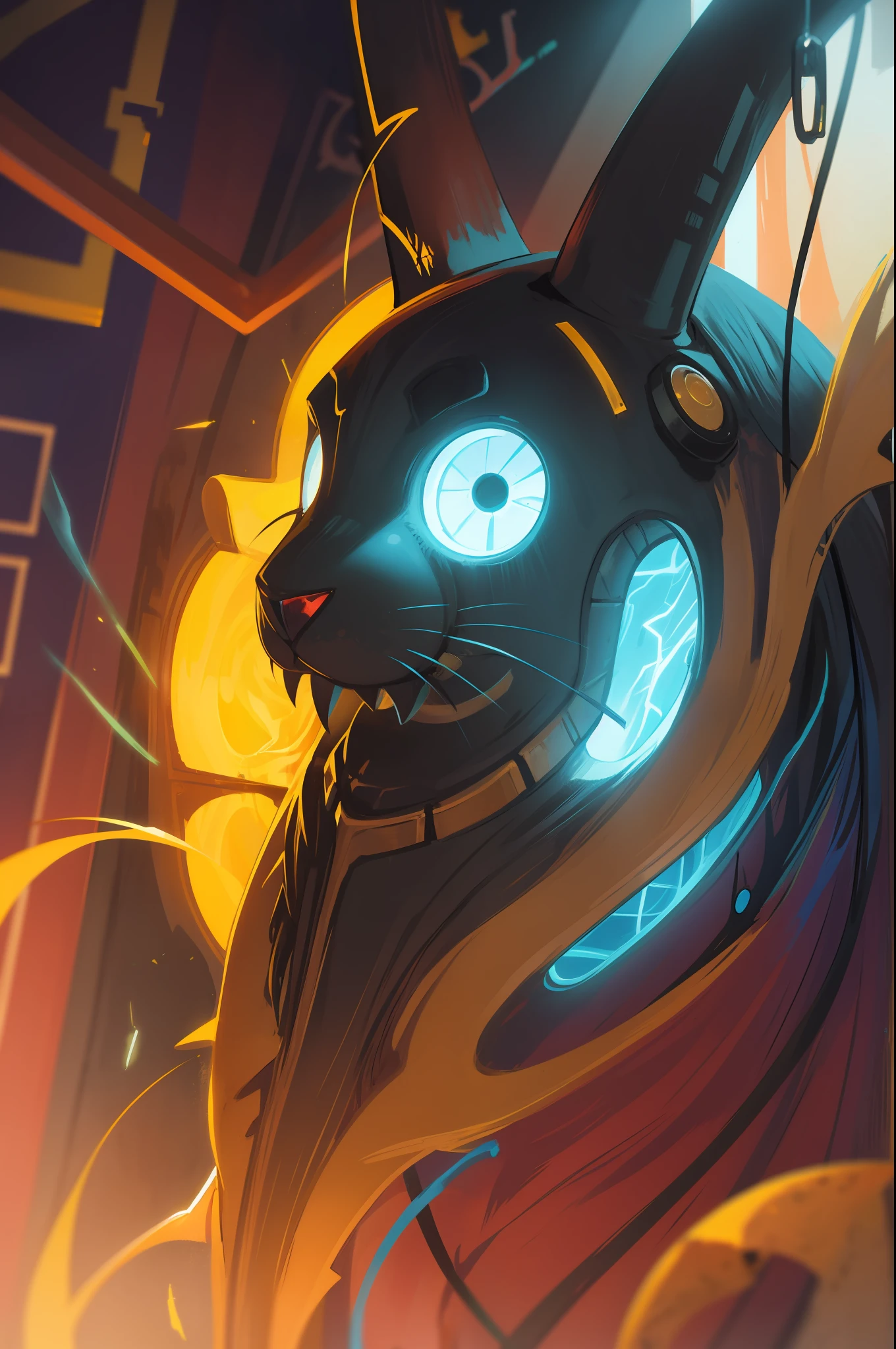 Masterpeace, BestQuality,machine,creature,The key, passkey, lightning, neon light beams, beauty, rockstar, lock, steeply, That's perfect, epic, Bright colors, volume lighting, best shadows, Shallow Depth of Field, (Top quality, amazing details: 1,25), Brilliant Colorful Paintings, fancy, magic, flicker, Glare, neon garland, 8k
