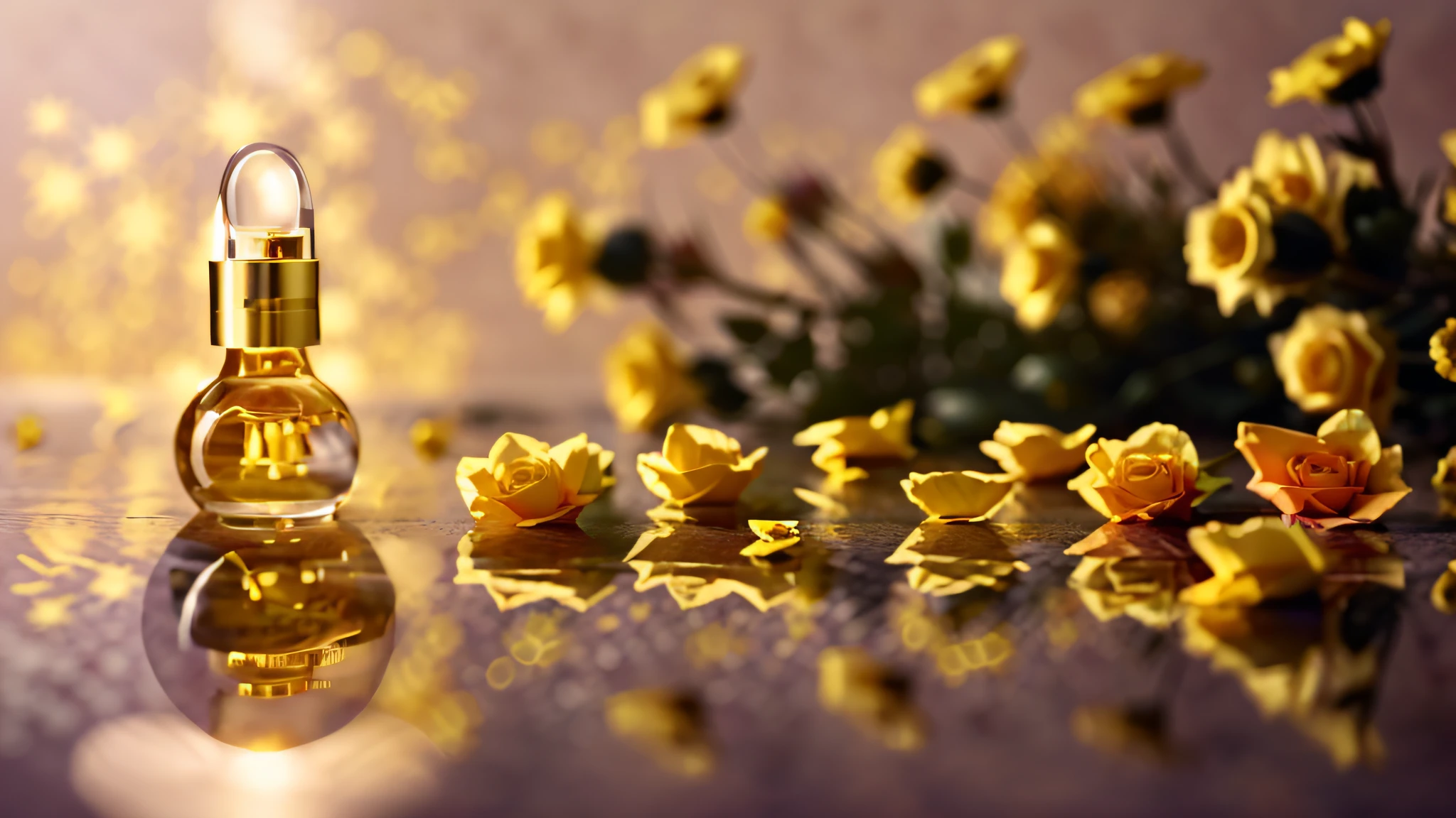 best best quality, yellow flower , rose,  minimalistic background,