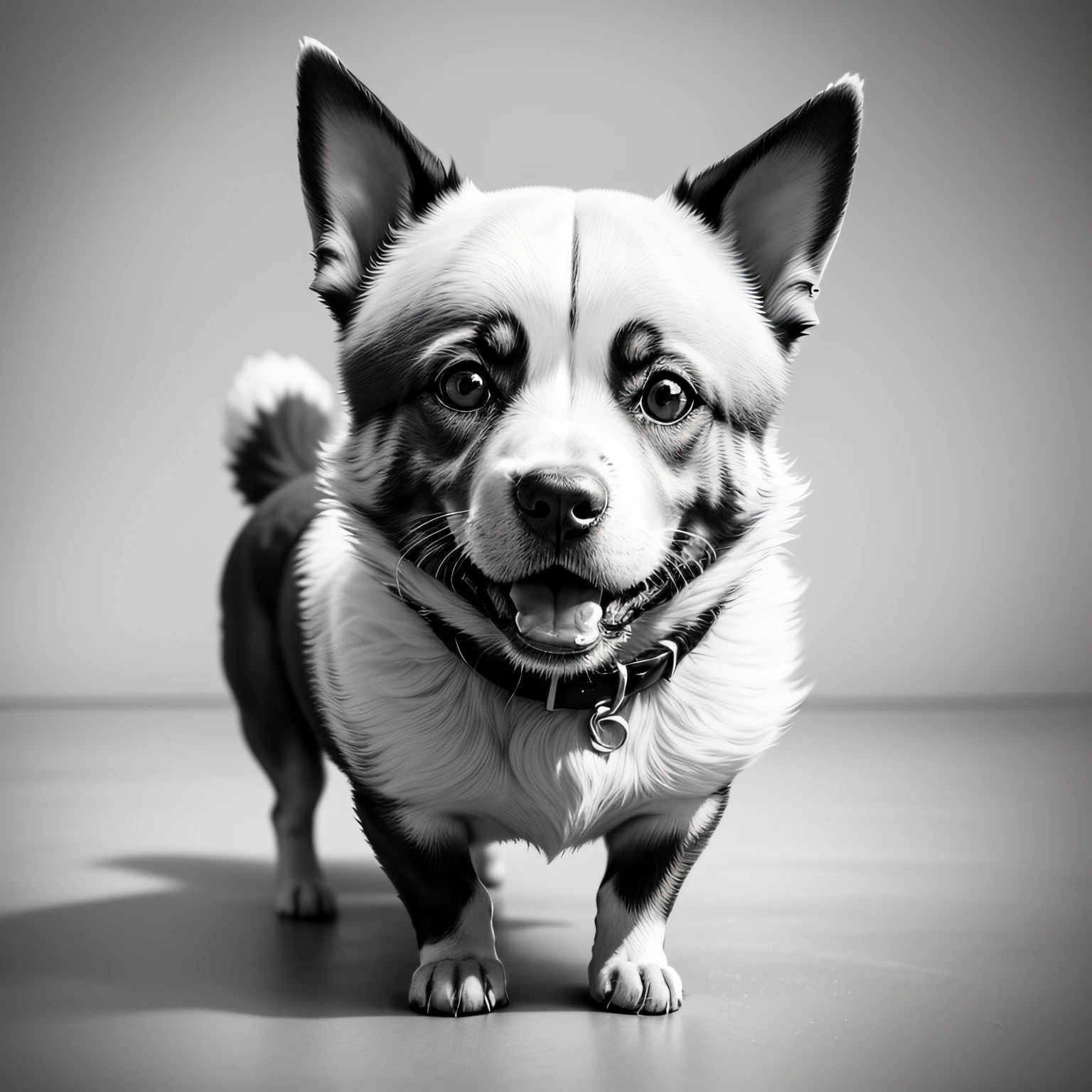 Happy dog,For the kids,Minimalistic,negative space,kids drawing,inksans,arte de linha,blackandwhite,great resolution。 --auto
