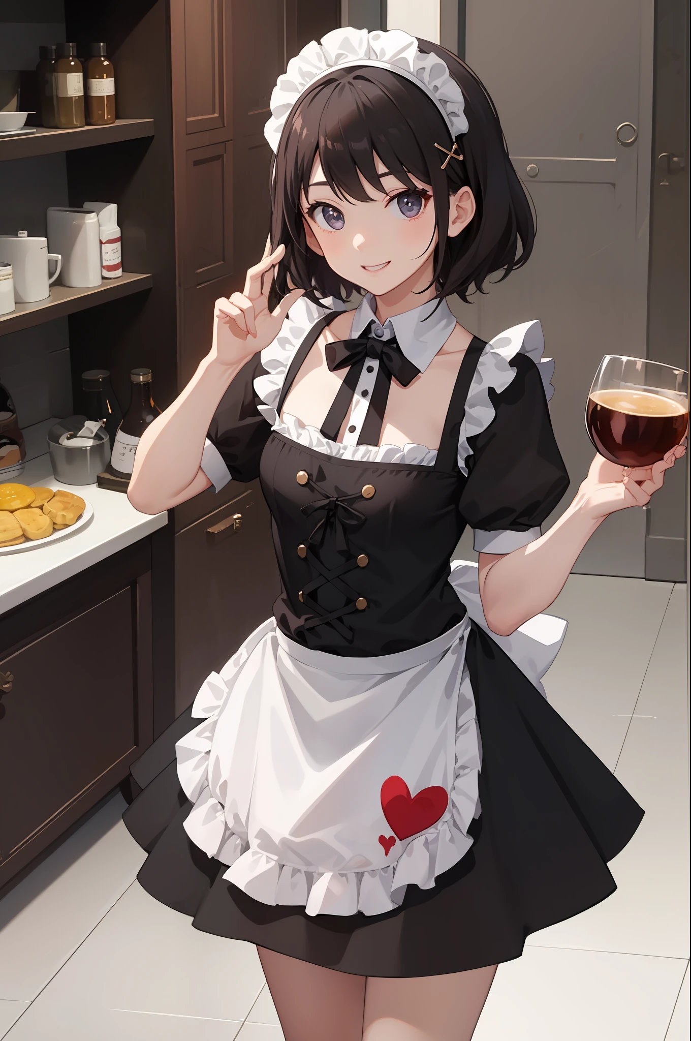 1女の子、Sorrisos、Camisa、skirt by the、（small  breasts）Chilarism、The dress、aprons,,,,,,、maid,,,,,,,,、Hair Ornaments、