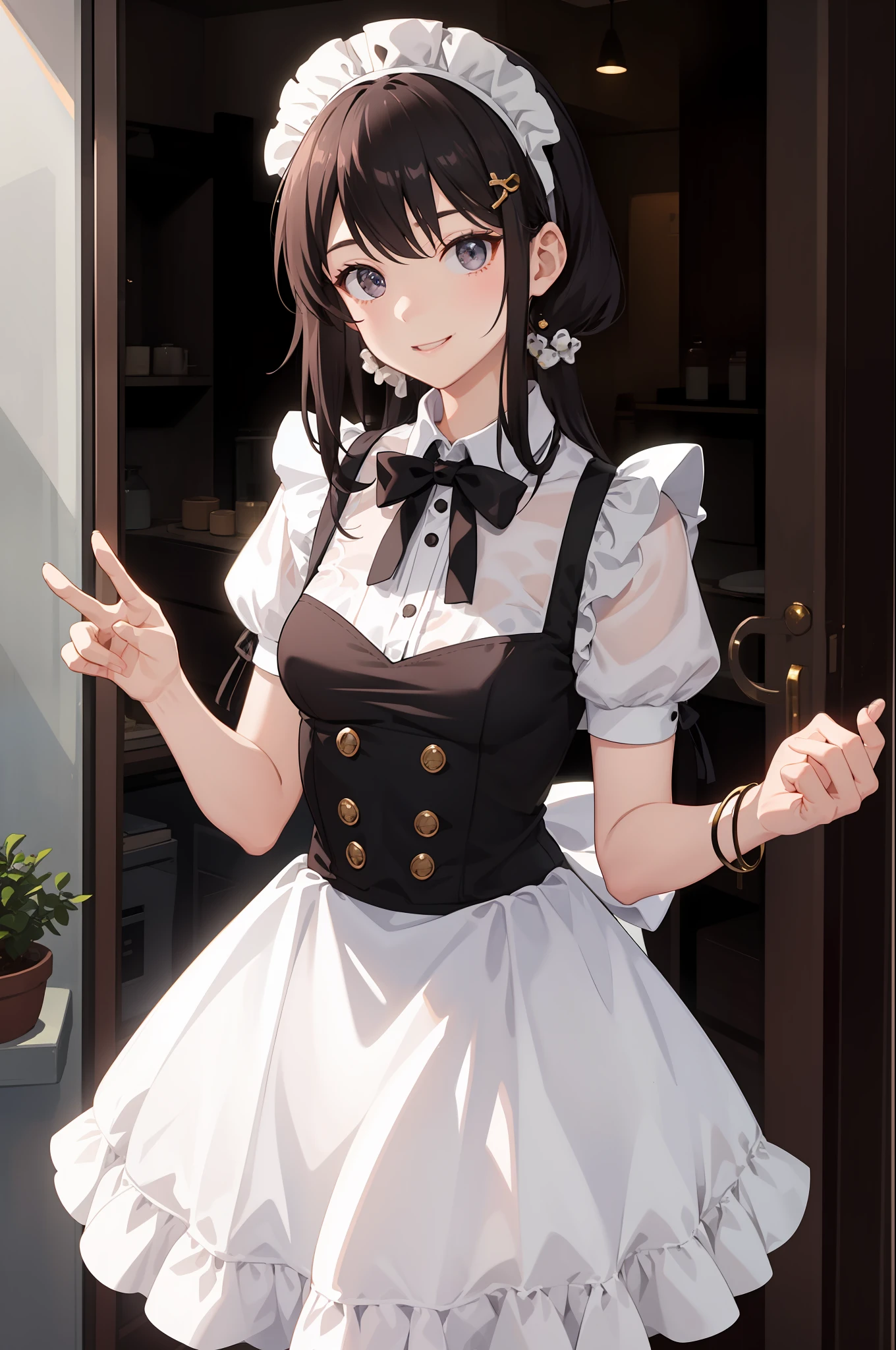 1女の子、Sorrisos、Camisa、skirt by the、(small breasts)Chilarism、The dress、aprons,,,,,,、maid,,,,,,,,、Hair Ornaments、