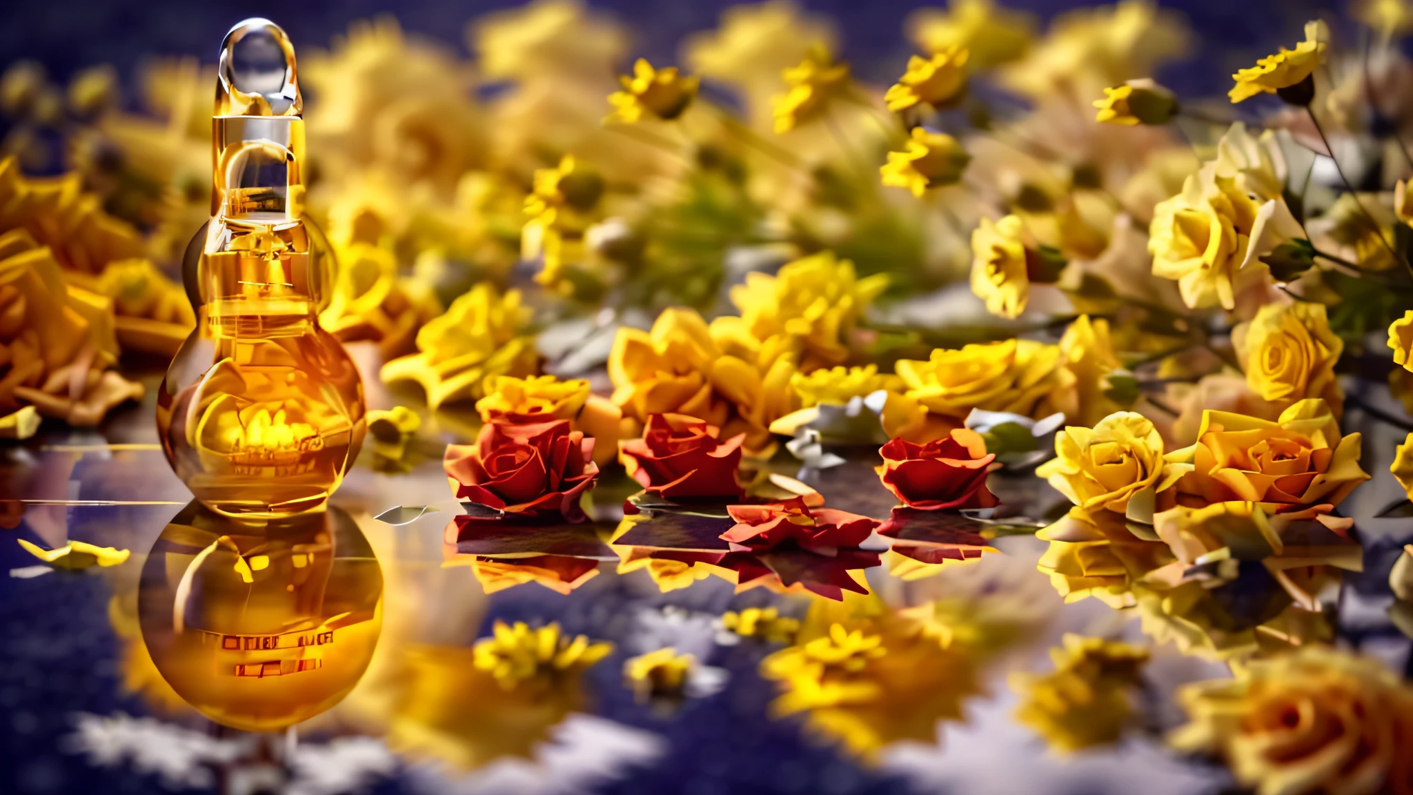 best best quality, yellow flower , rose, minimalistic background,