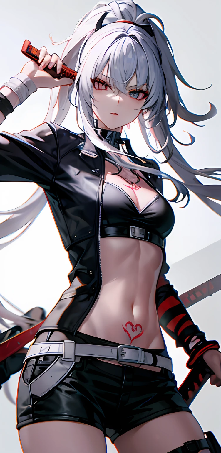 NSFW,soft,1女孩,naked body,Tattooing on thighs,Calf tattoo, Wear all clothes, Full body painting, chest tattoo, chest tattoo, chest tattoo, tattooed, Lower Abdomen Tattoo, Upper body tattoos
yes, navel, shorts, sword, 、thicc thighs_with, thicc thighs, Emoticon face,Open lips,