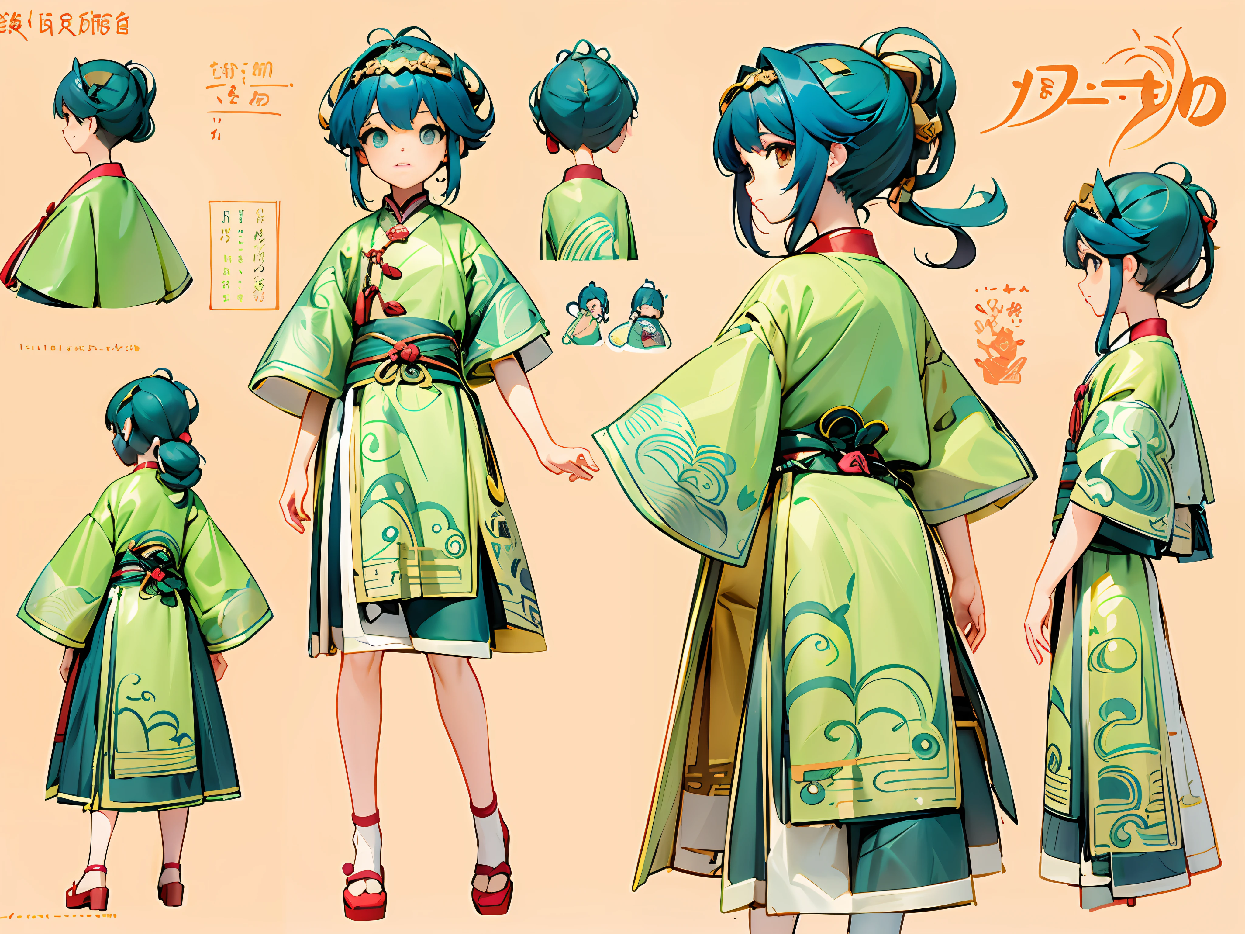 Anime character of a woman in Hanfu ancient Chinese costume, wearing long and fluent clothes, beautiful anime character design, anime vision of cute girl, Kantai collection style, anime moe art style, little curve loli, Chen Jiru, little loli girl, anime character design, highly detailed character design, guweiz, high quality character design