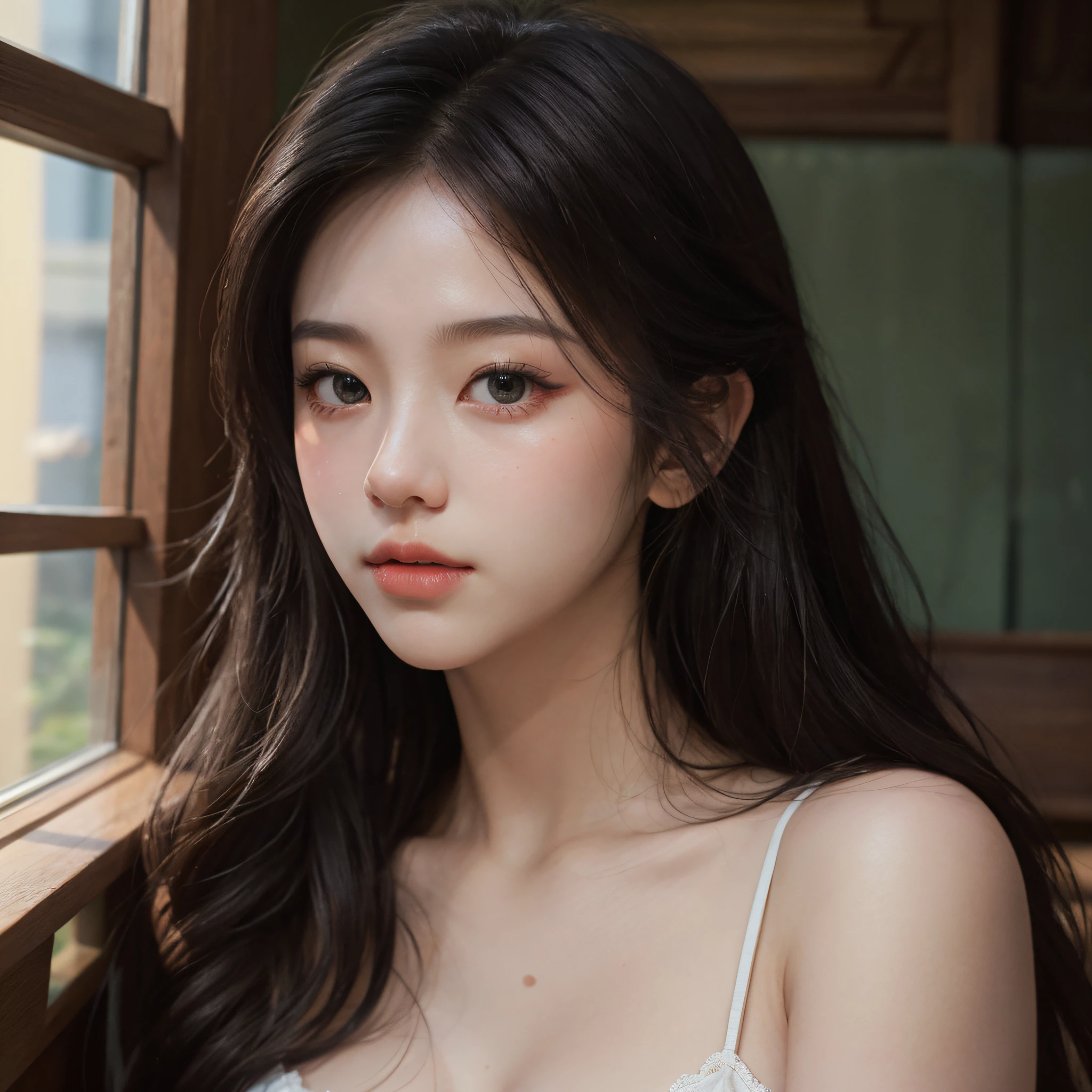 1girl， Portraits， master masterpiece， ultra Realistic， 32k， 极其详细的 CG Unity 8k 壁纸， best best quality， vivid colour， soft lights， Half up, half down，gigantic tits