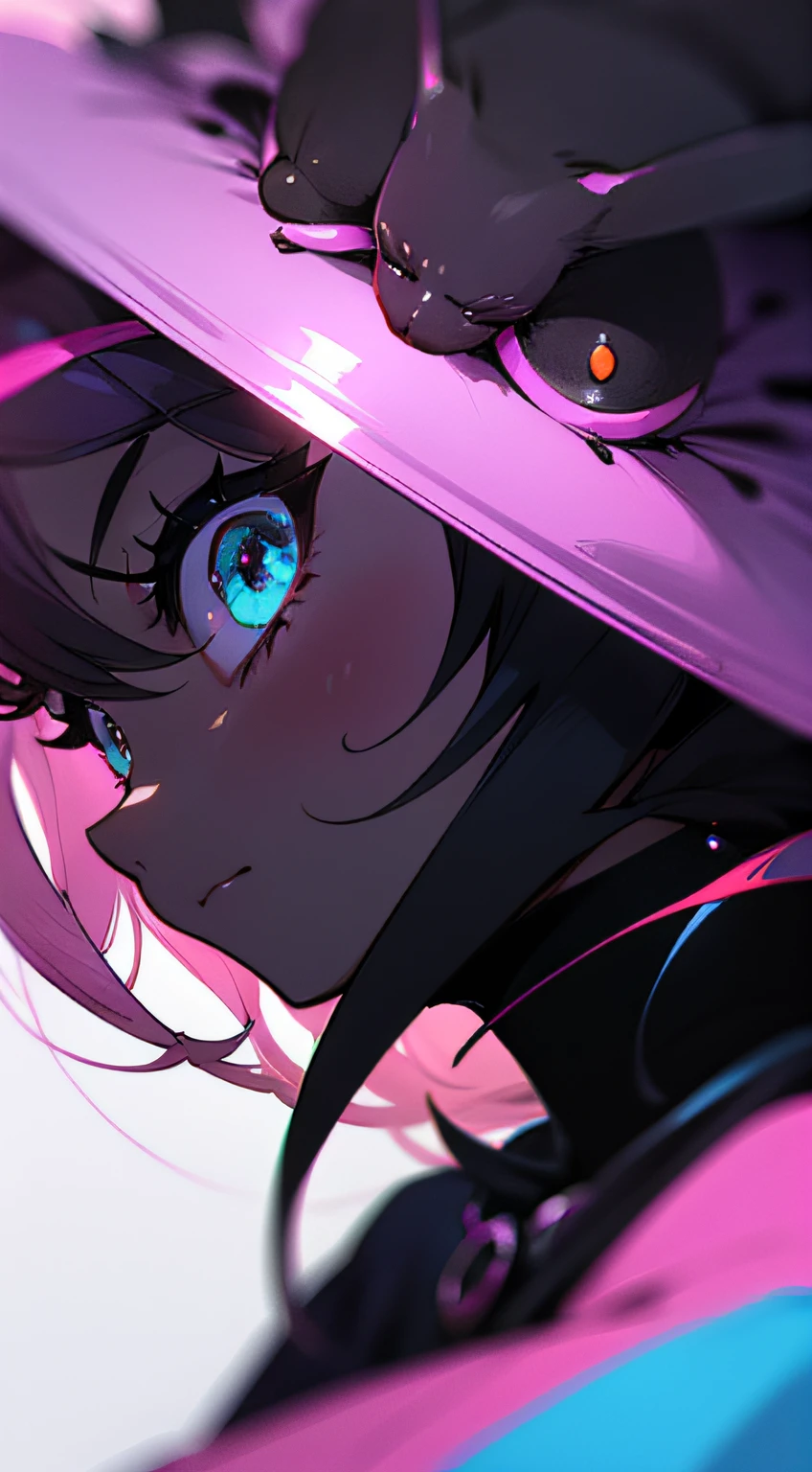 An otherworldly nekomancer,Love vibrant tones and gorgeous accessories,close-up, --niji 5 --s 400