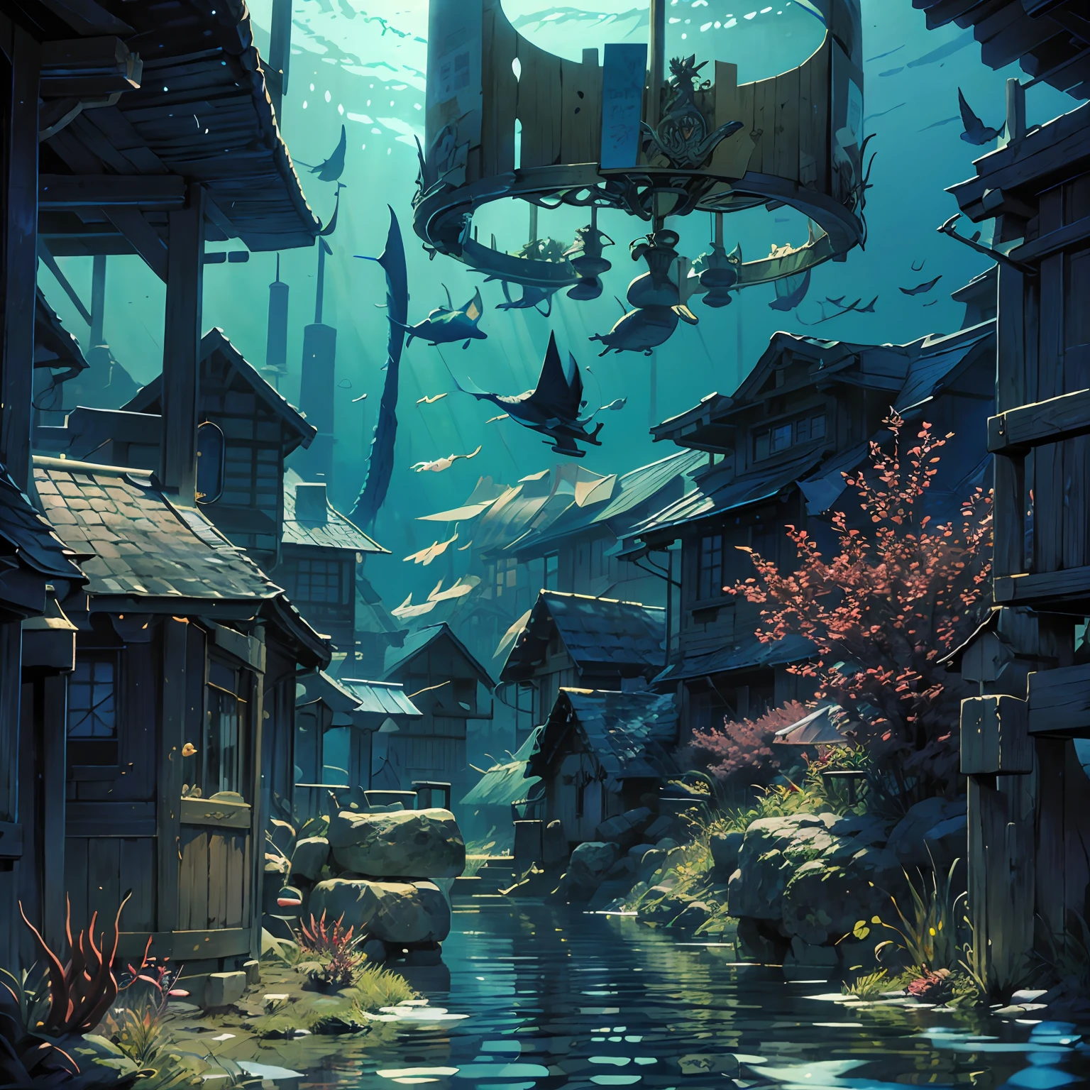 master masterpiece,abyssopelagic,(underwater world：1.2)bella,Dreamlike,soft,Warmth，shinkai --auto