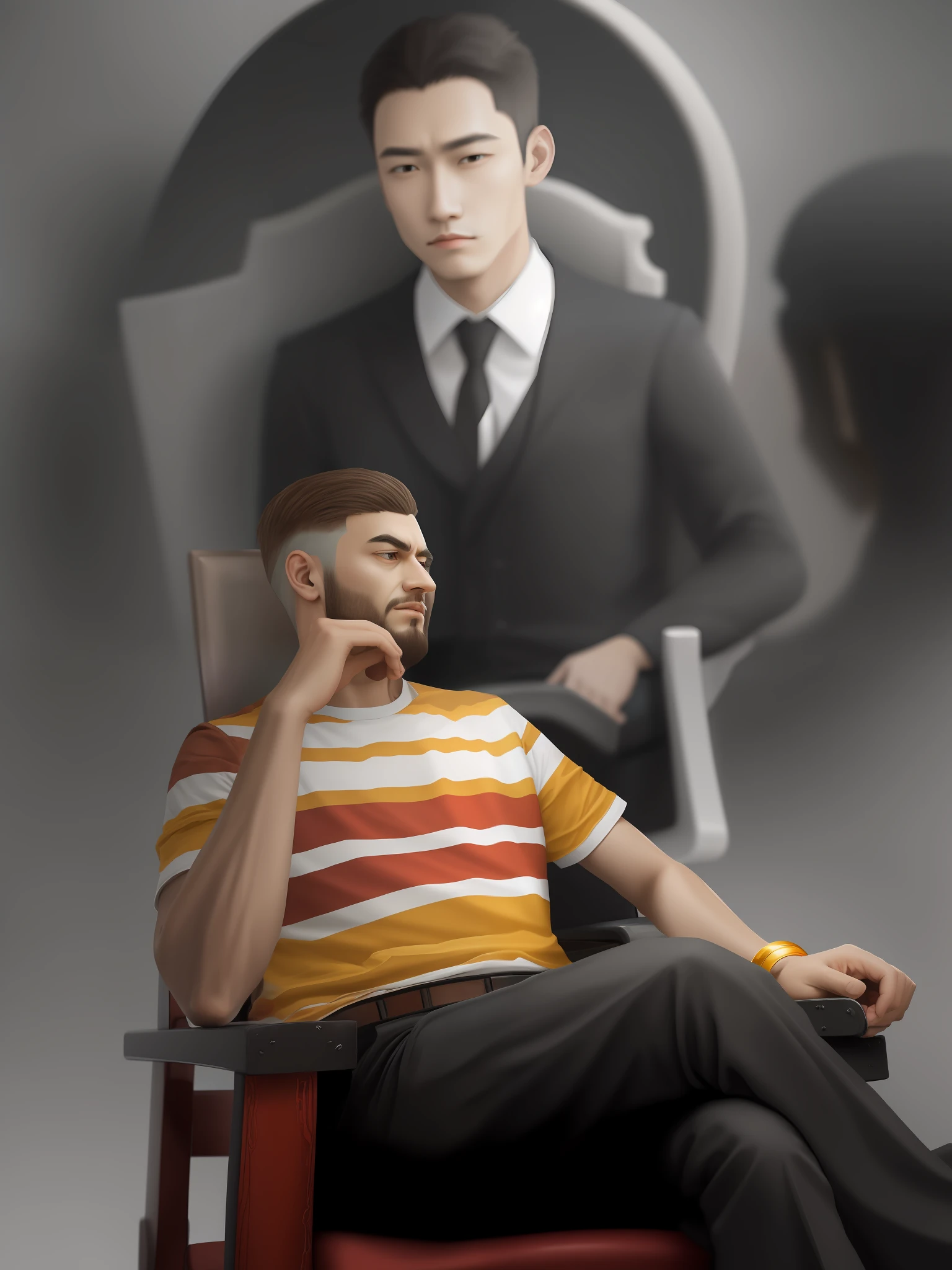 Change chair into king chair with real face