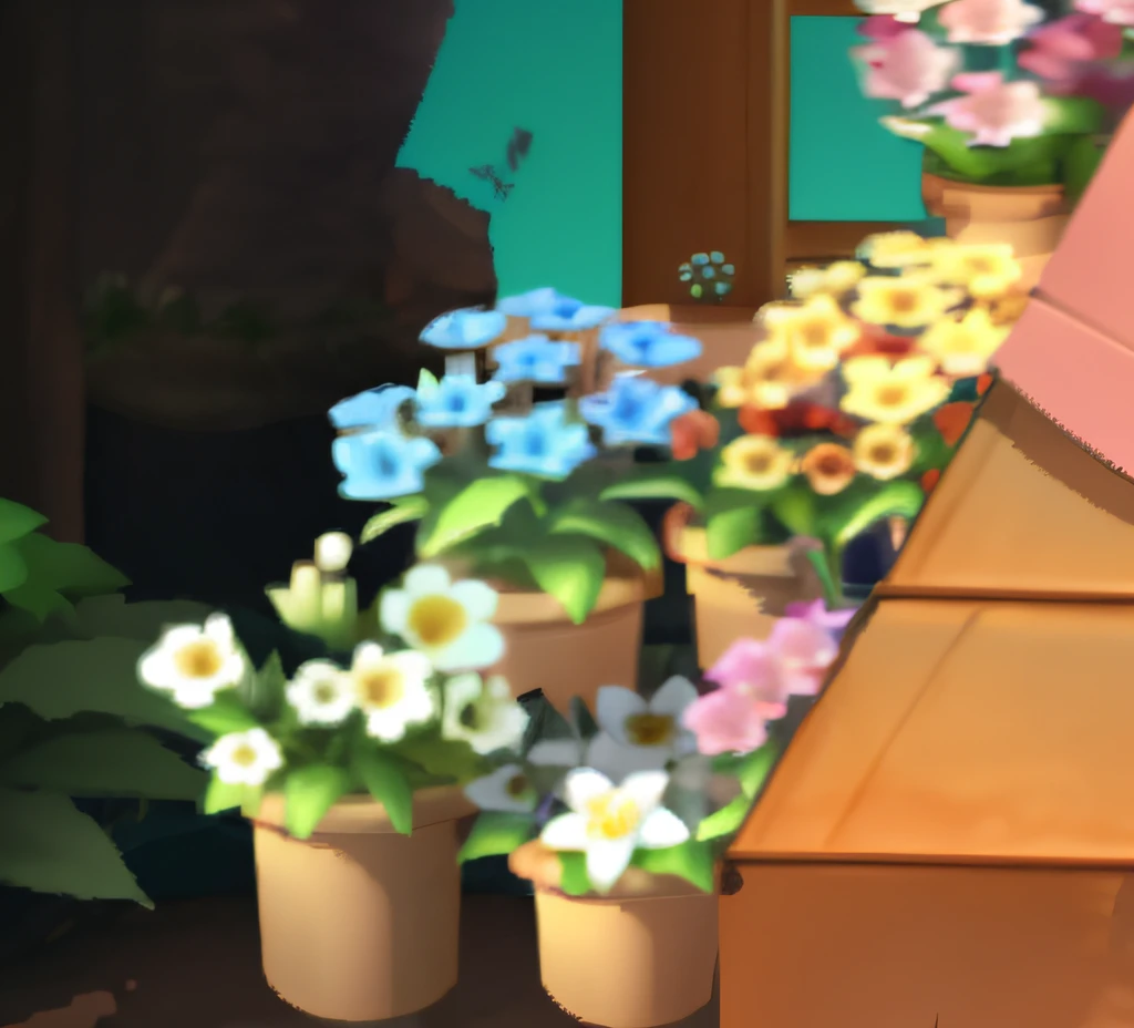 flower shop scene, floral environment, lots of plants and flowers, oda's flowers everywhere, lots of flowers, flowers blooming, more and more flowers, flowers and plants, flowers in bloom, plants and flowers, s flowers everywhere, many flowers, potted plants, some plants, lots of plants, patchy flowers, flower pots