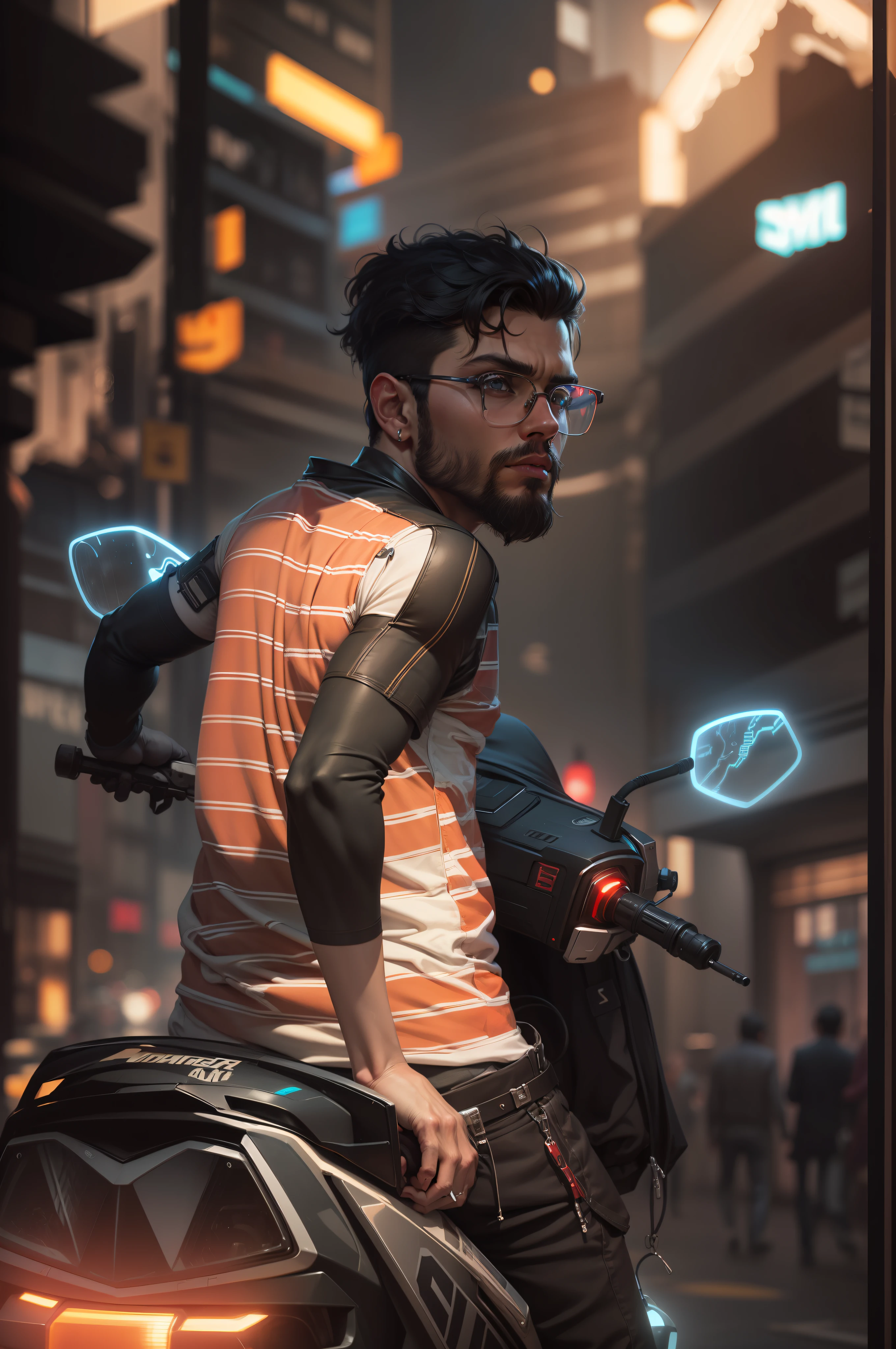 Change background handsome boy cyberpunk realisticface 4k resolution