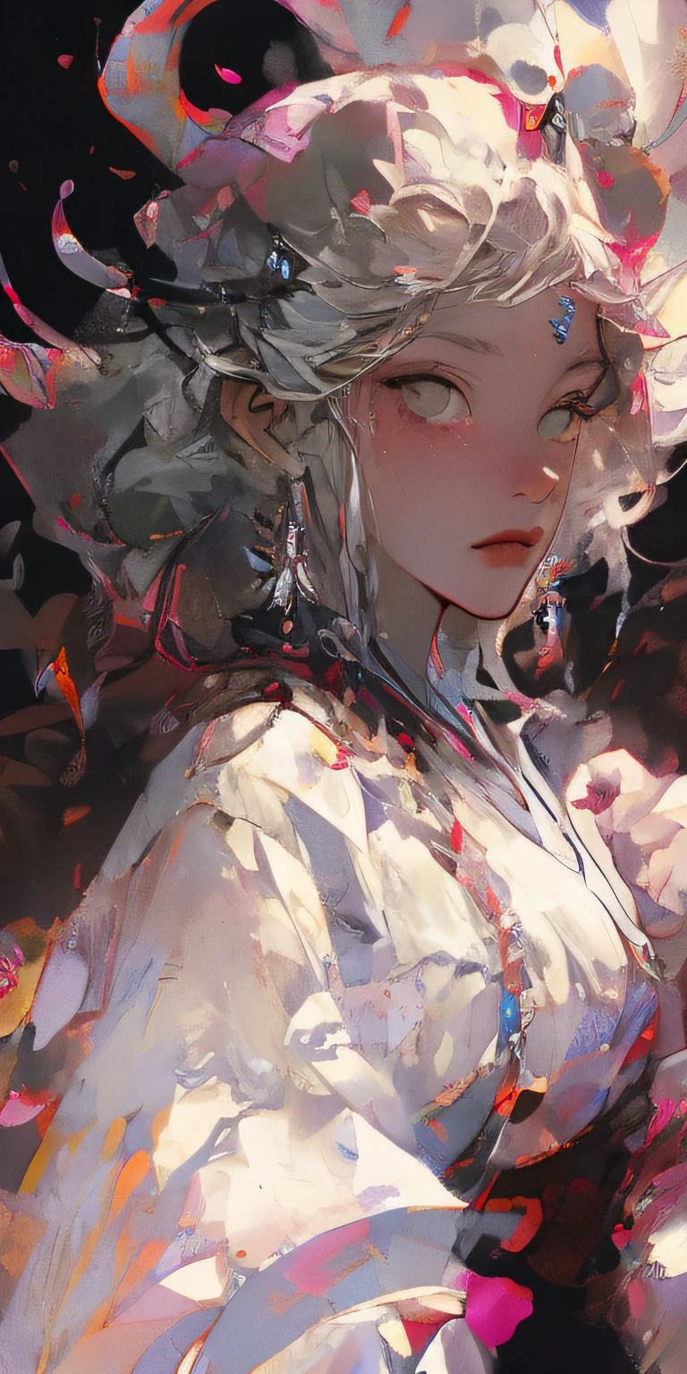 (master masterpiece,best best quality),1个女孩坐在红色植物和鲜花的田野里,Clear face,Ancient Chinese attire,Hanfu,Ancient hair accessories,jewellery,sunrays,epic composition,maximum quality,8K