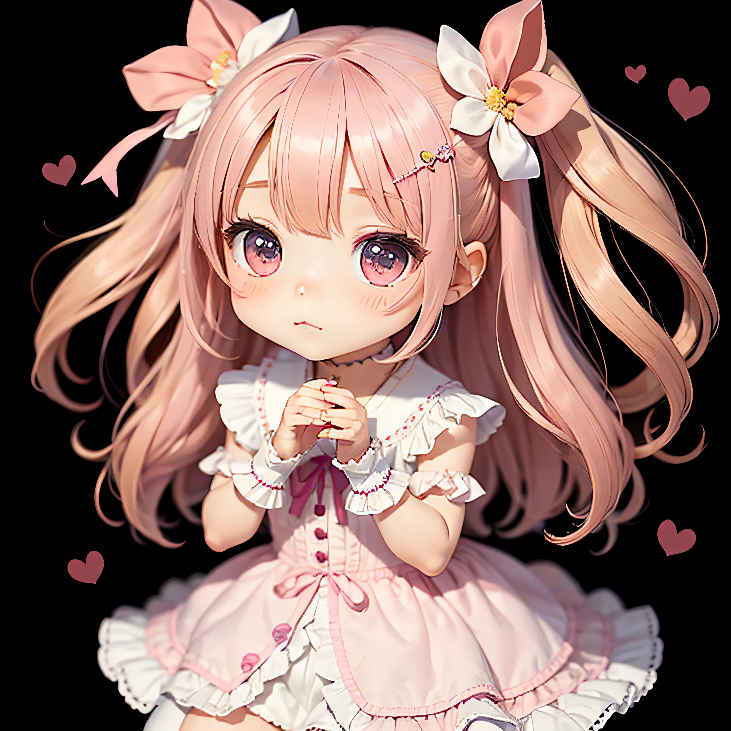 Chibi anime girl cute, pastel colors --auto