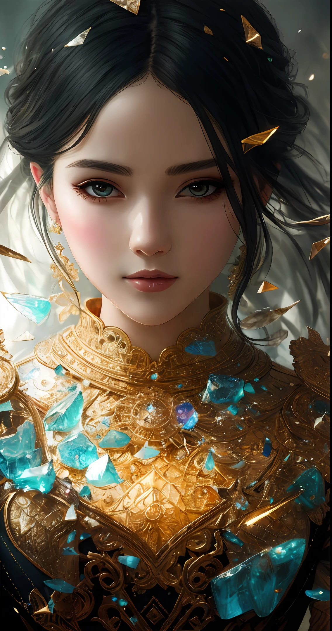 masterpiece,best quality, ultra-detailed, 1girl, beautiful detailed eyes, beautiful detailed glow, detailed ice, beautiful detailed water