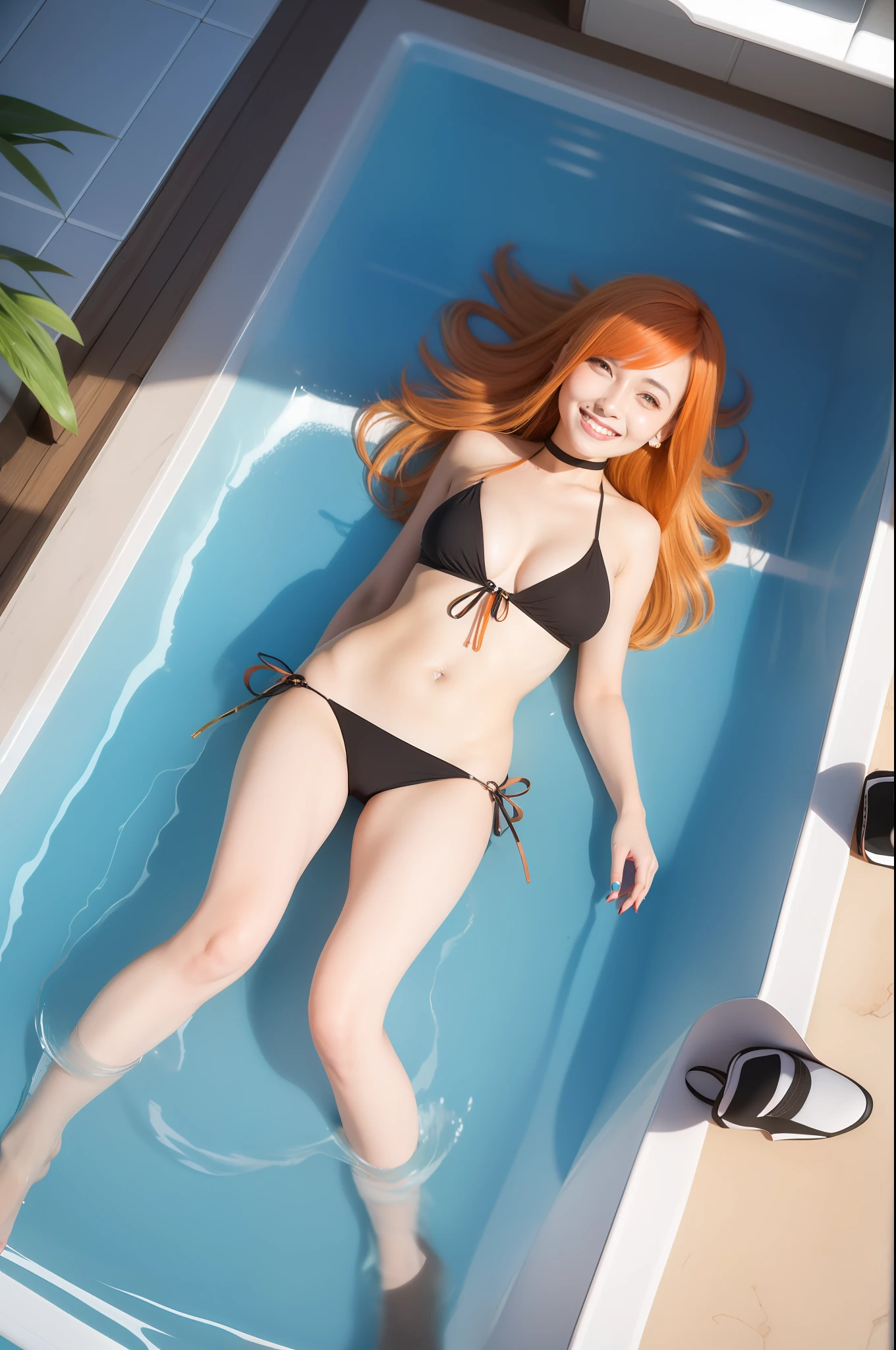 smilling face Indian Style Beauty Orange hair