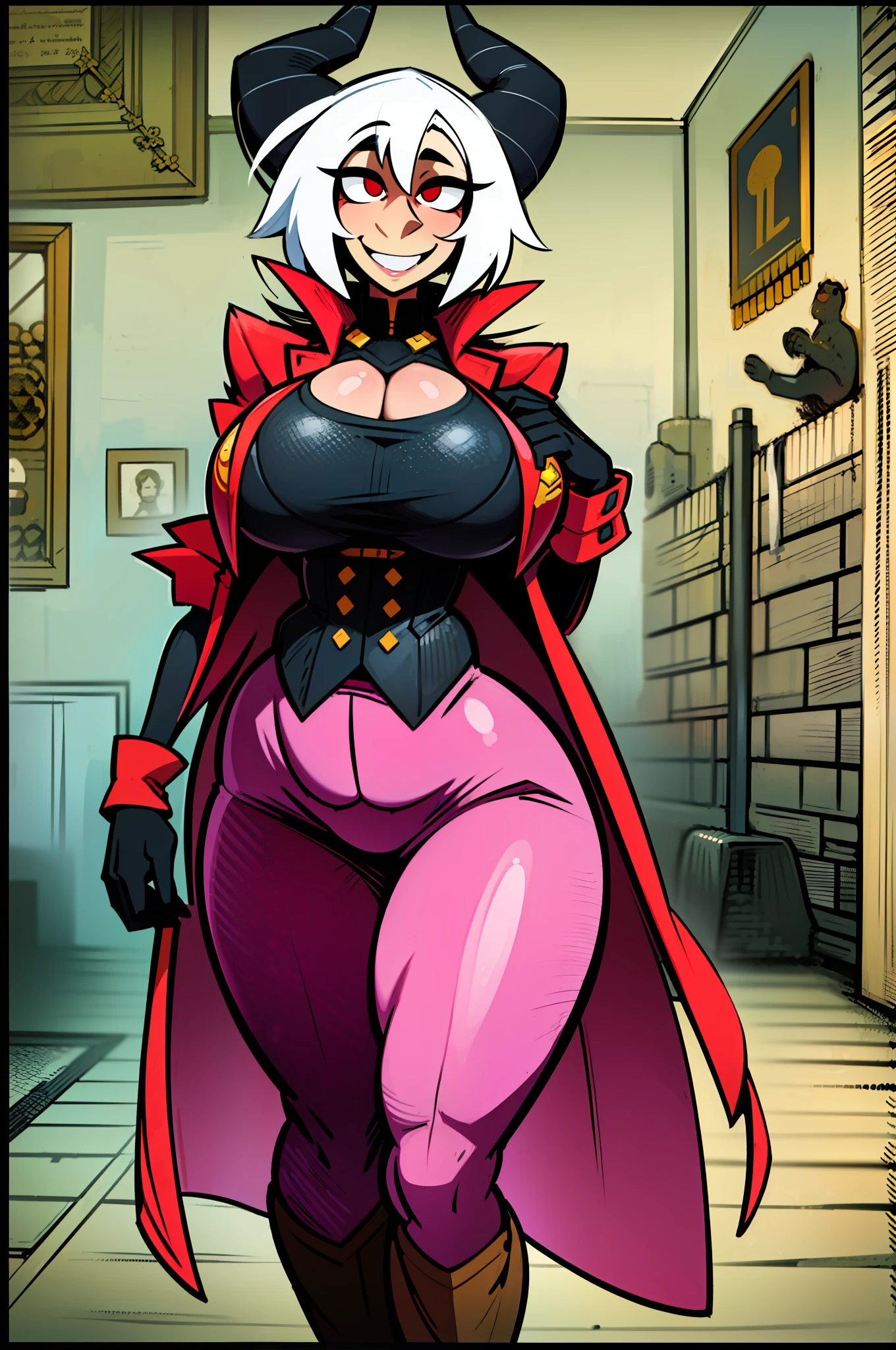 Gotique, huge chest, Grande femme, curved, f, cheveux longs, christian, seul,forest city, plantes, marche, sourire, sourire, ,fur clothes, sorcier, medieval, village,collants, portrait, Jupe longue, robe longue, Chiquenaude-Flops, , huge breast, , , 1gir,1character, marche,Jupe longue, yeux rouges, nez long, seul ,marche ,1 character,, corps entier, Jupe longue, pantalon, Victorian clothing, vest coat, medieval, village, forest, europe, red eyes