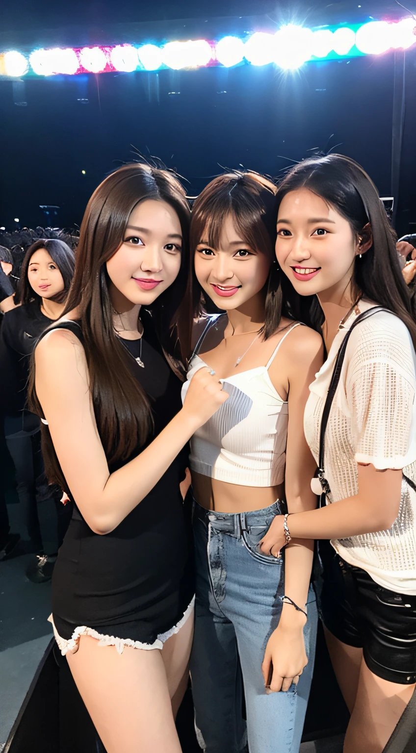 Three girls at the concert