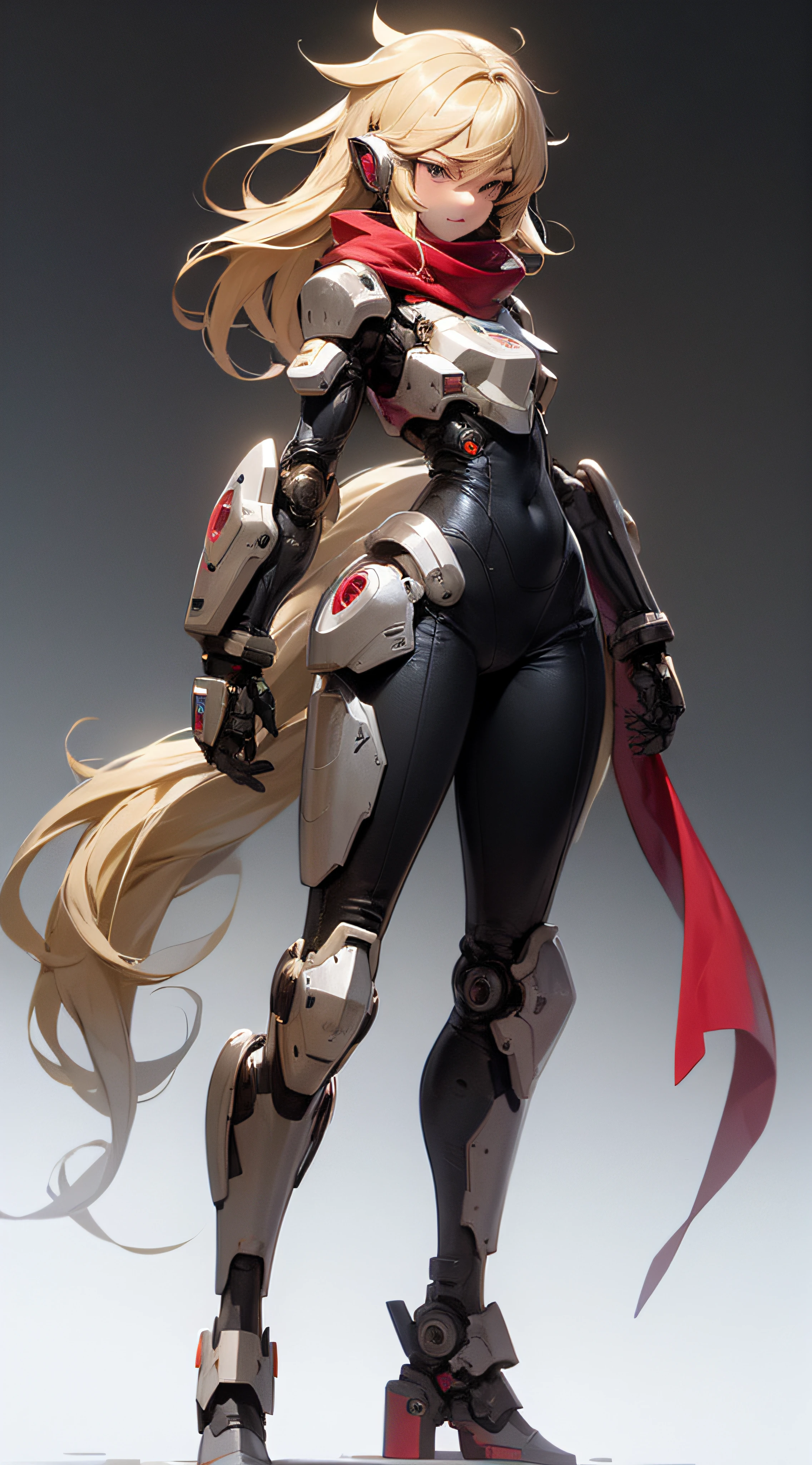 master masterpiece,Best,1girl,skintight,the whole body,long haired,blondhair,Mechanical armor arm,Middle chest,Red scarf,sci fi,solo,The run,with a simple background,High res,4k,8k,background bokeh,In motion,the whole body,dynamic scene,Dynamic face,Back Light,Mega Man,Machine armour wind,5头身高比例
等待开始