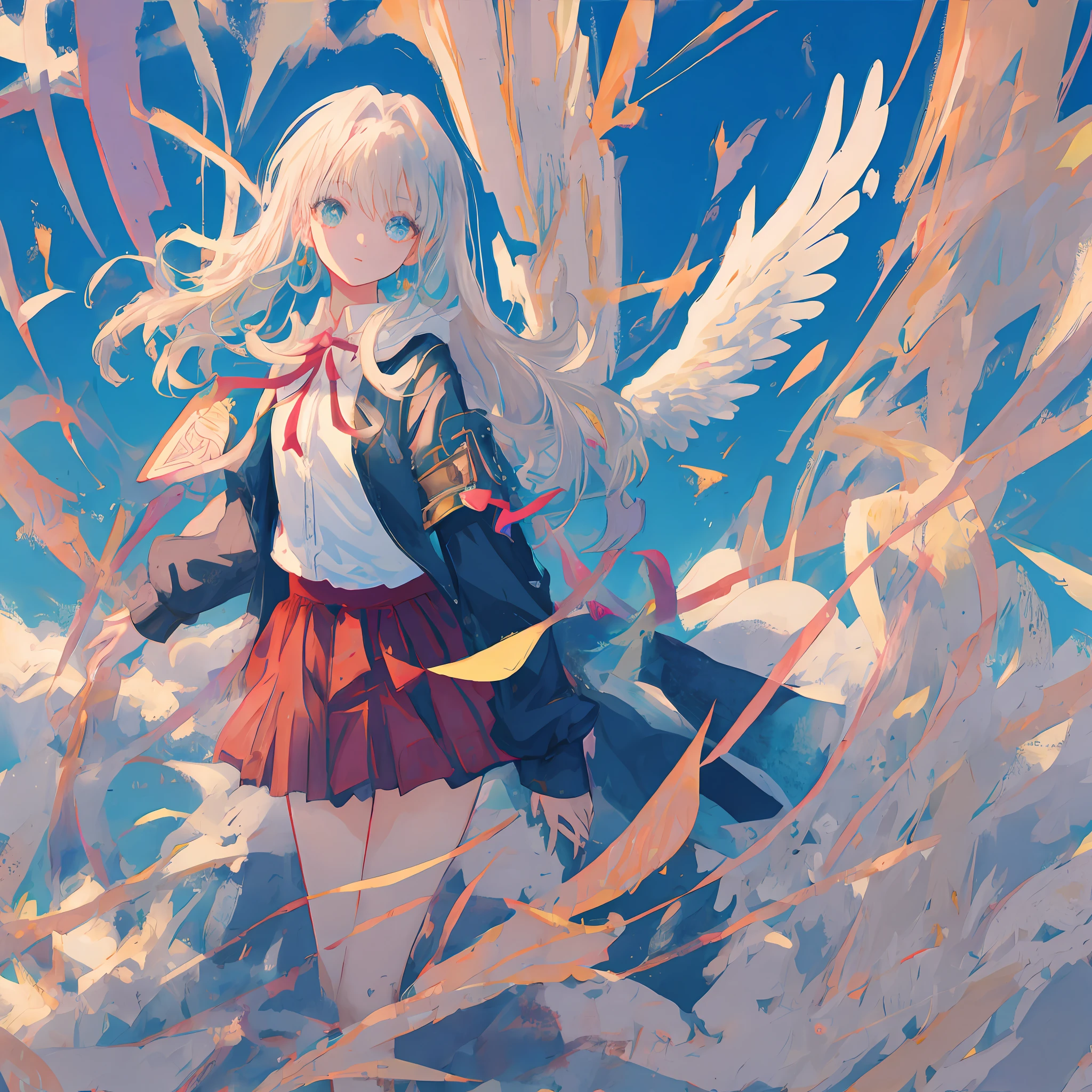 Angel anime sky