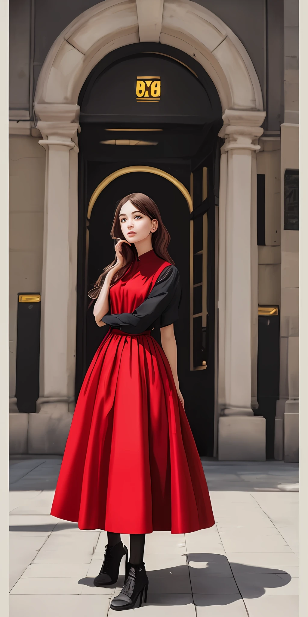 Woman in Red