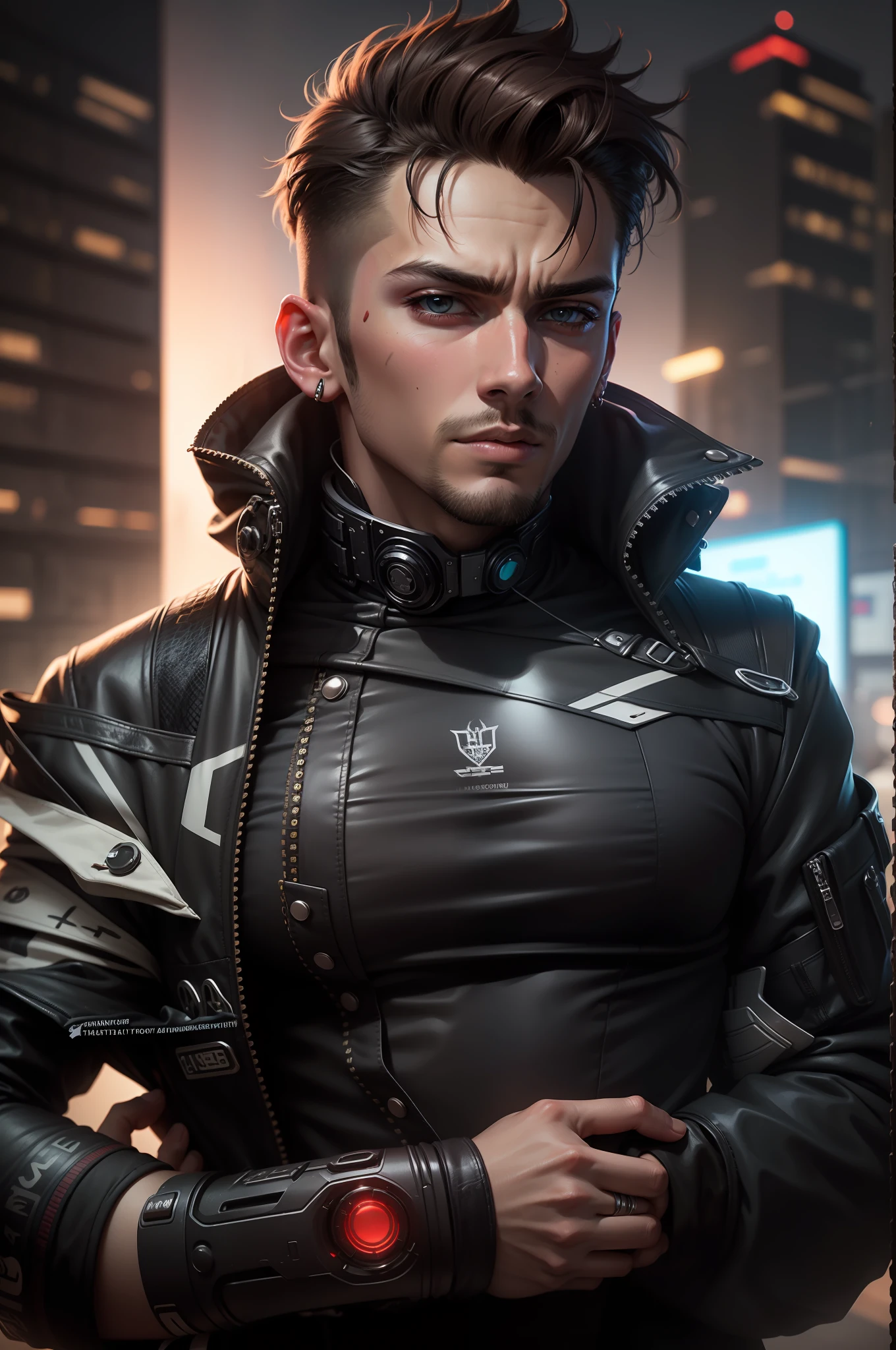 Change background change skintone change clothes handsome boy cyberpunk realisticface 4k