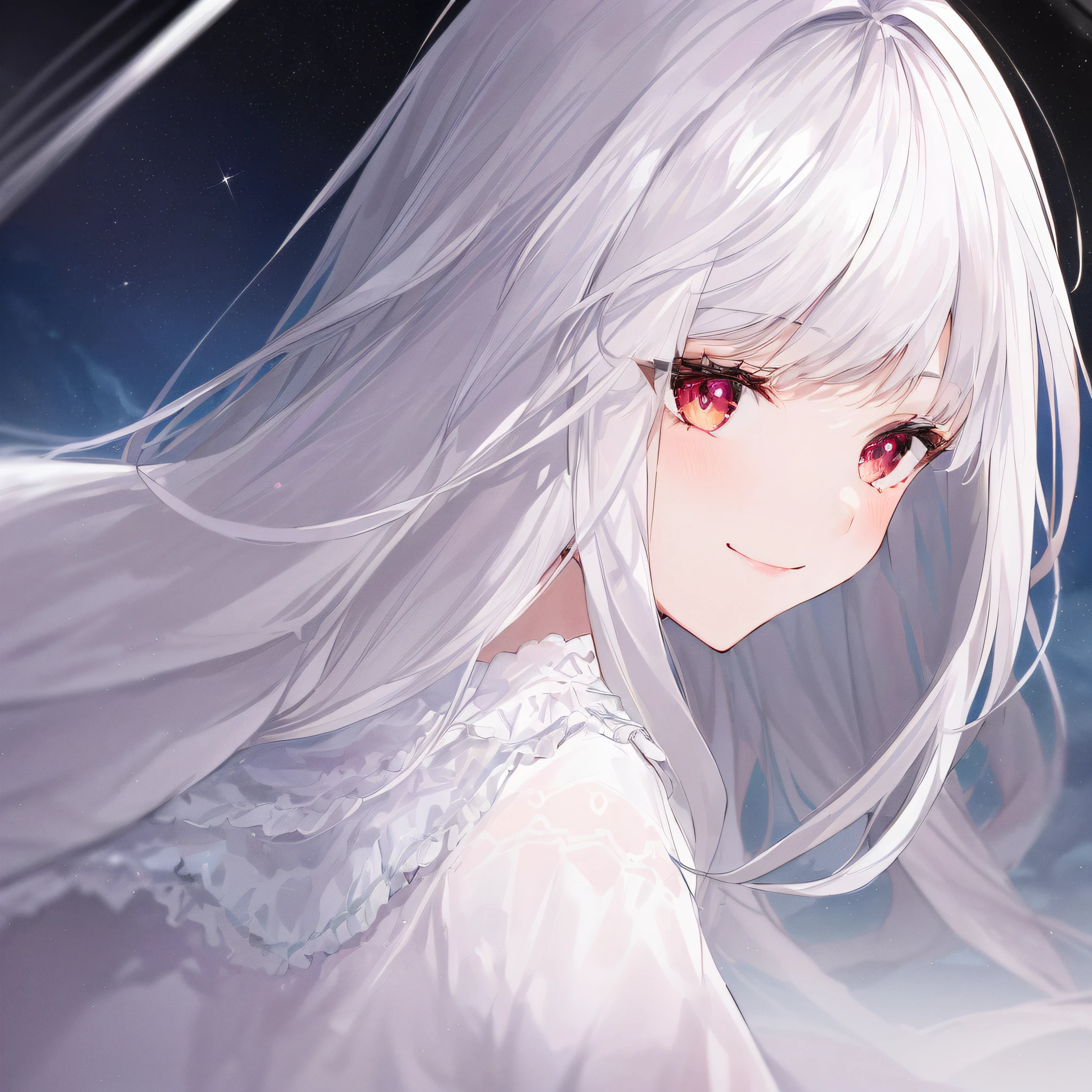 1girl, the whole body, Cowboy photos, (Rembrandt), illustration, (masterpiece), (best quality), (ultra_detailed), finely detail, (Depth of field),  mittens, , long haired, star\ (symbol\), looking at viewer, (purple hair:1.2), red eyes, upper body, hair ornament, :p, frills, pink shirt, smile, sleeveless, shirt, idol, symbol-shaped pupils, hands up, Brags smiles，Sleeveless，Camisa，Idol，Symbol-shaped pupils，raised hand，hair bangs，One side facing up，star-shapedpupils，Arms up，Skirt pulling，Roaring Twenties，isometry，Seen from above，SKY，the flowers，cliff，