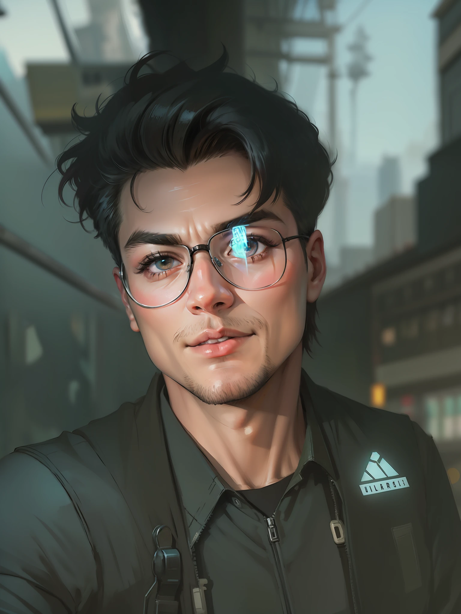 Change background cyberpunk handsome boy, ultra real face, ultra hd