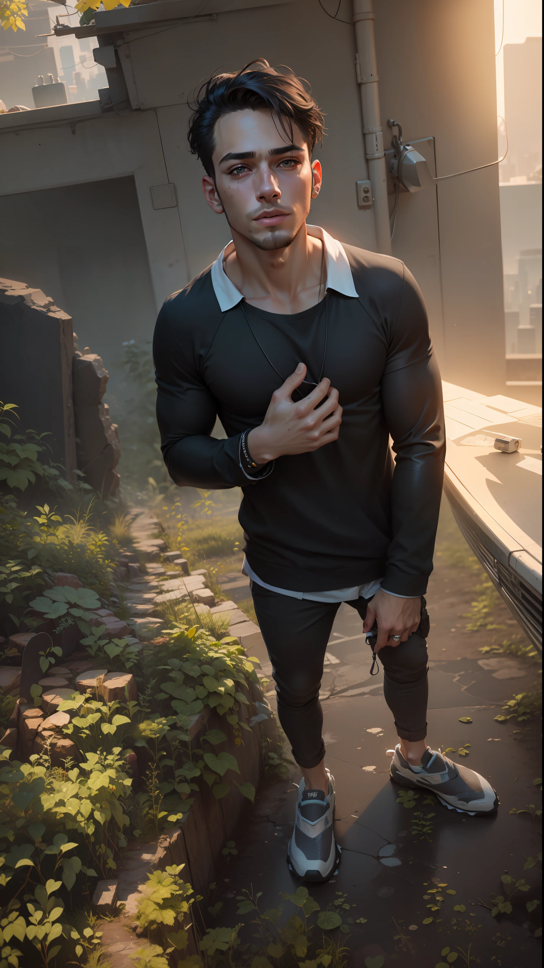 Change background cyberpunk handsome boy, realistic face, 8k,ultra realistic,