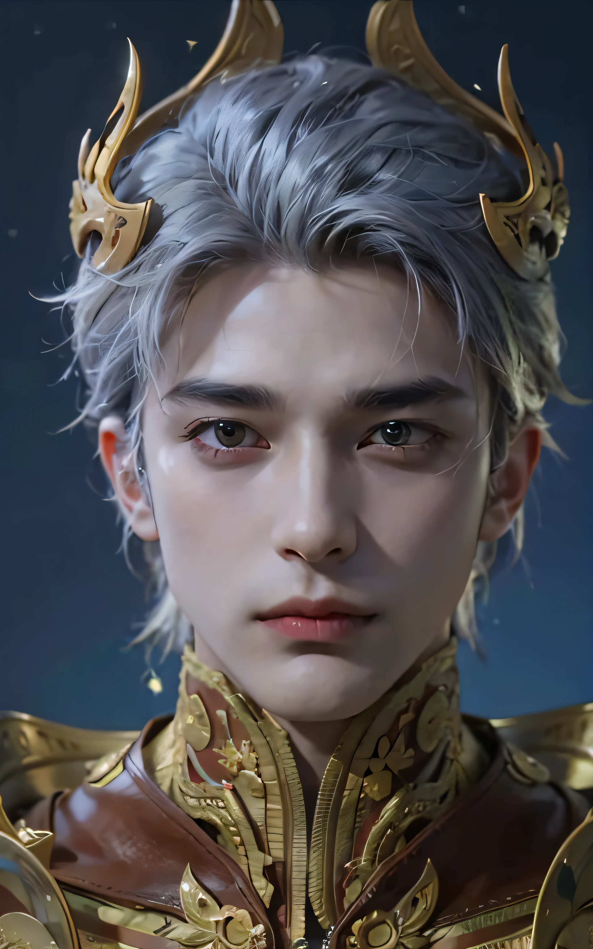 a close up of a person wearing a leather jacket and goggles, akihiko yoshida. UNREAL ENGINE, character close up, character close-up, close up character, monkey king, ((handsome face)),((Exquisite Facial Features)),((Superb handsome guy)),((Face Close-Up,Meticulous portrayal))