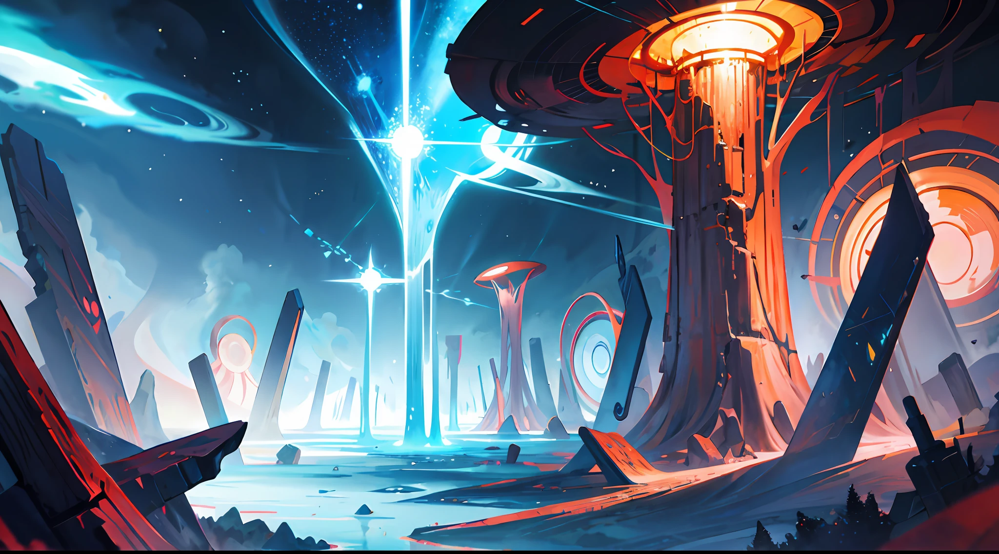(masterpiece, best quality:1.2), illustration, 8k wallpaper, colorful,
(portal:1.1), (magical energy:1.1), (floating debris:1.05), (dark and mysterious environment:1.05), (bright light:1.05), (illumination:1.05), (fantasy:1.15), (surreal:1.1), (enigmatic:1.05), (intriguing:1.05), (ethereal:1.08), (mystical:1.1), (cosmic:1.05), (interdimensional:1.1), (unearthly:1.05), (spellbinding:1.1), (unforgettable:1.05),
(fantasy art:1.1), (digital art:1.05), (magical realism:1.08), (epic:1.1), (concept art:1.05), (highly detailed:1.1), (cinematic:1.05), (surrealism:1.05), (mystery:1.05), (astonishing:1.1), (by Andrey Surnov:1.05), (mind-bending:1.1), (fascinating:1.05), (unbelievable:1.05), (otherworldly landscapes:1.1), (breathtaking:1.05), (incredible:1.05), (portal opening:1.05) no humans, amazing sky