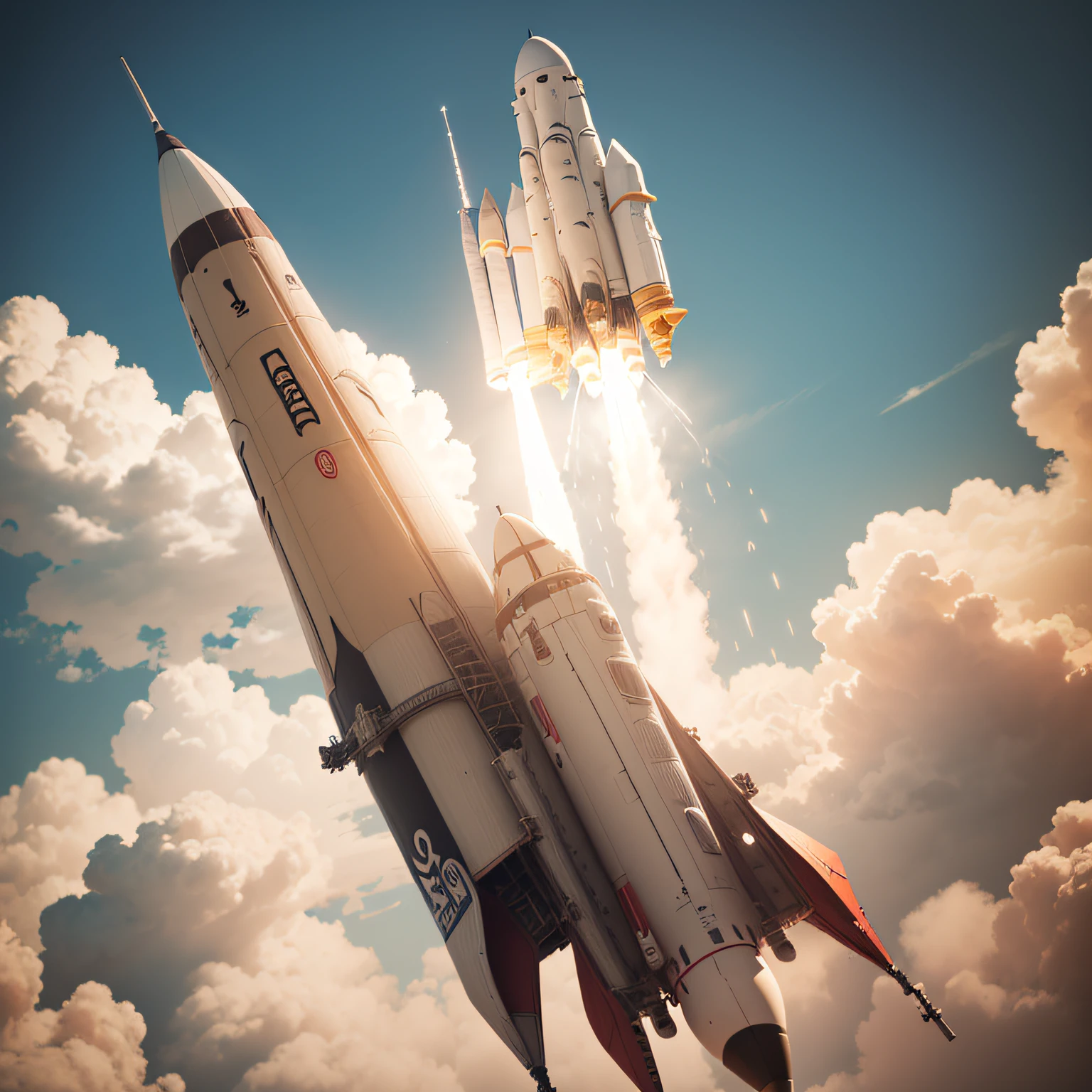 Make a rocket flying --auto