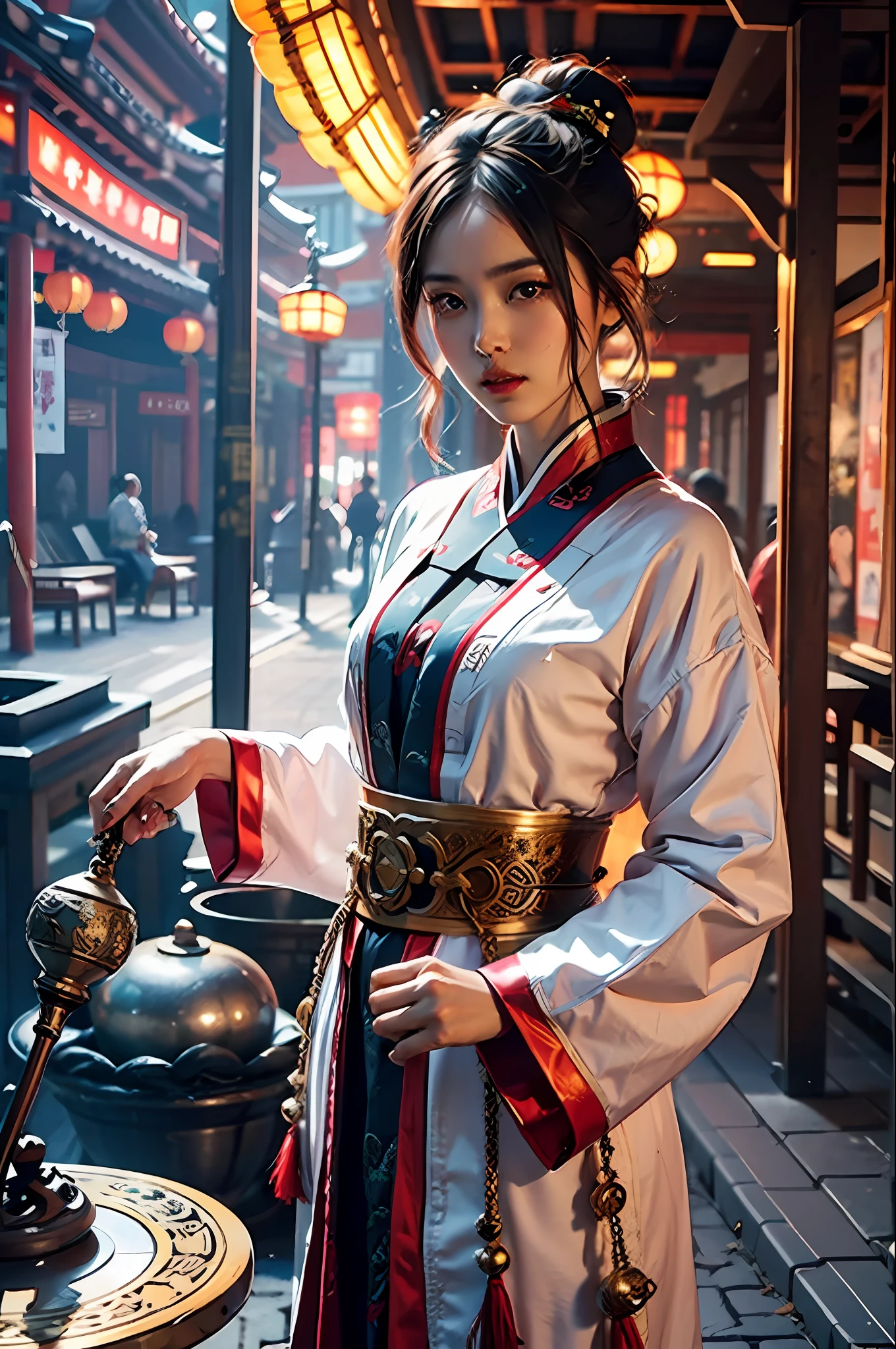 best qality,Obra-prima,resoulution ultra-Highresolution,(PhotoRealistic:1.4),xiuxian,Weapon,Detal Face,
1girle,solo,Weapon,,(Magic circle:1.2),xiuxian,upper body,Bishōjo,FULLBODY,east asian architecture,jacket,archiCGI,Tang dynasty clothing,pink outfit